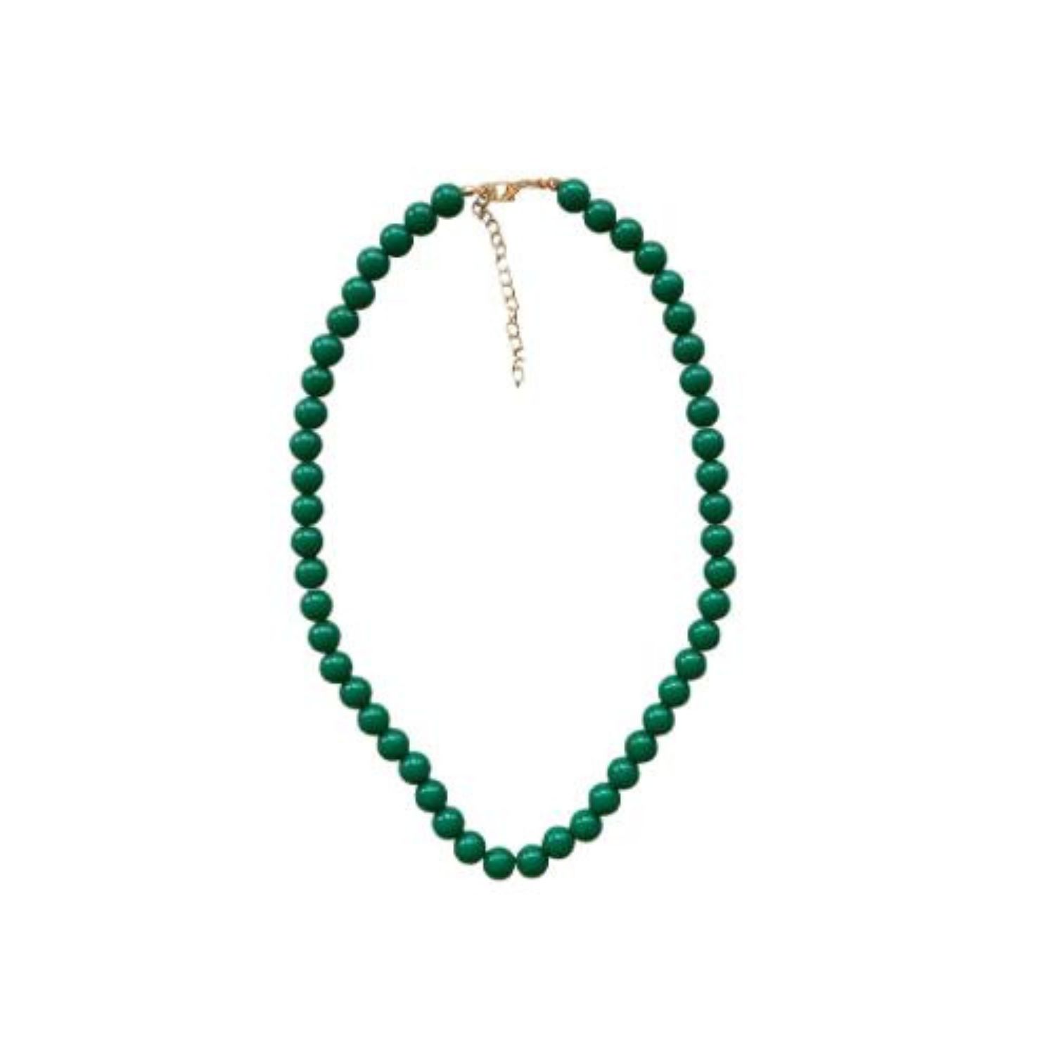 Women’s Gold Dark Green Serabead Necklace Large Serabondy