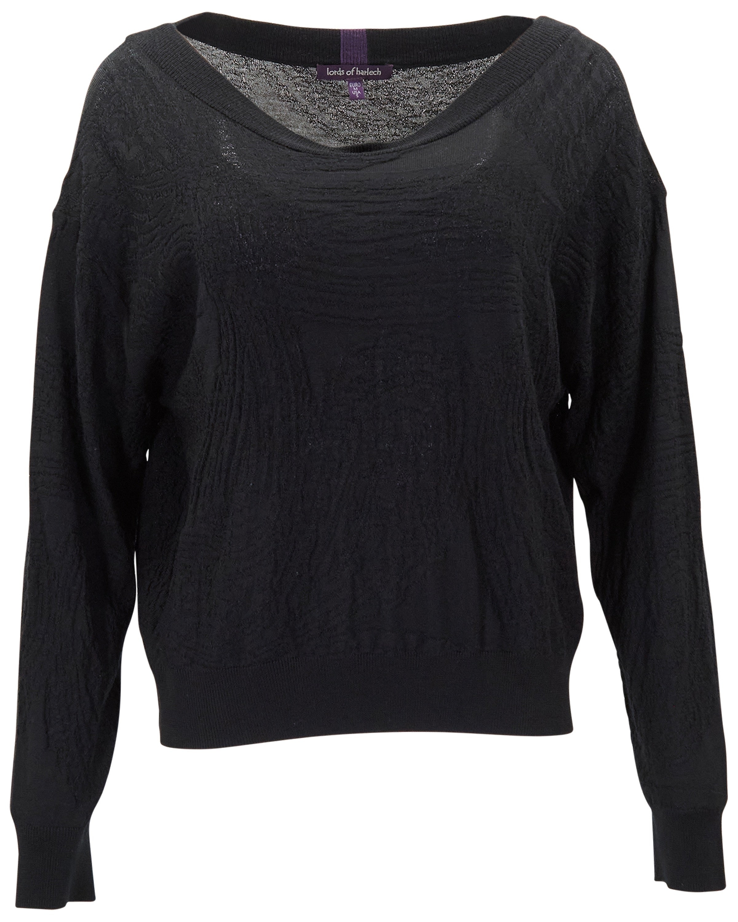 Crissy Black Women's Cropped Merino Sweater | Small | Lords of Harlech