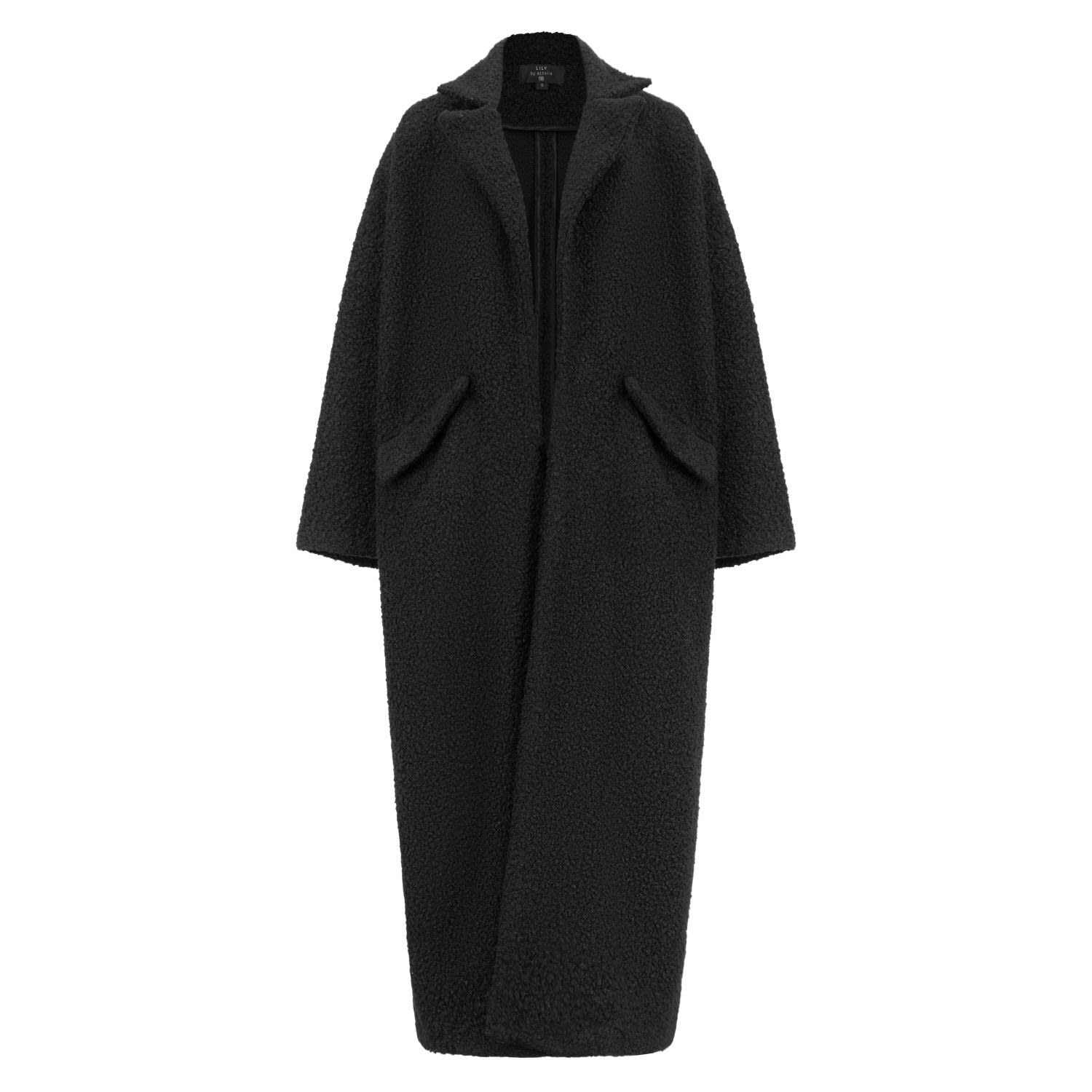 Azzalia Women's Oversized Jacket With Pockets In Black In Black