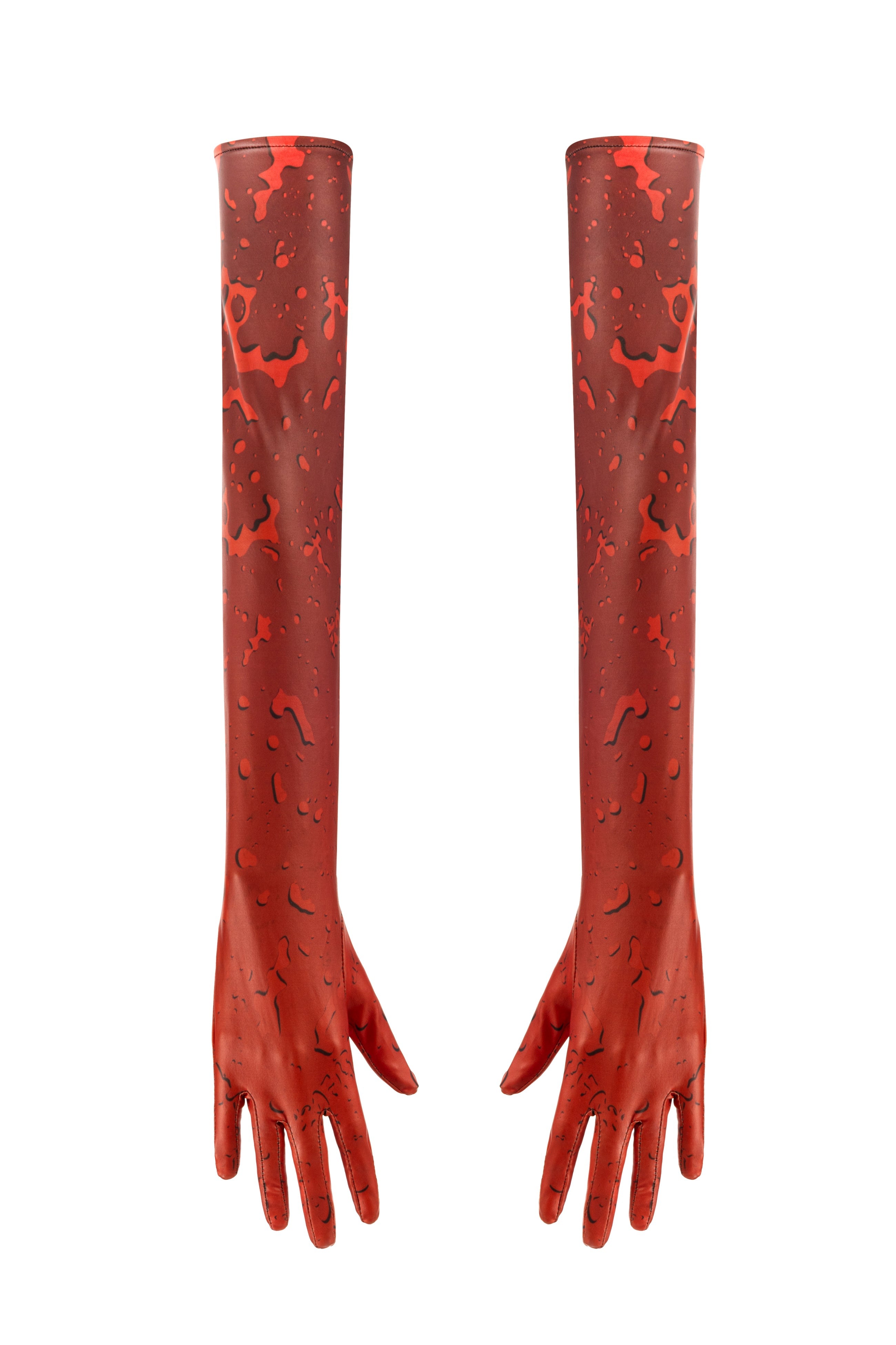 Women’s Red Bloody Mary Halloween Gloves One Size Khla the Label