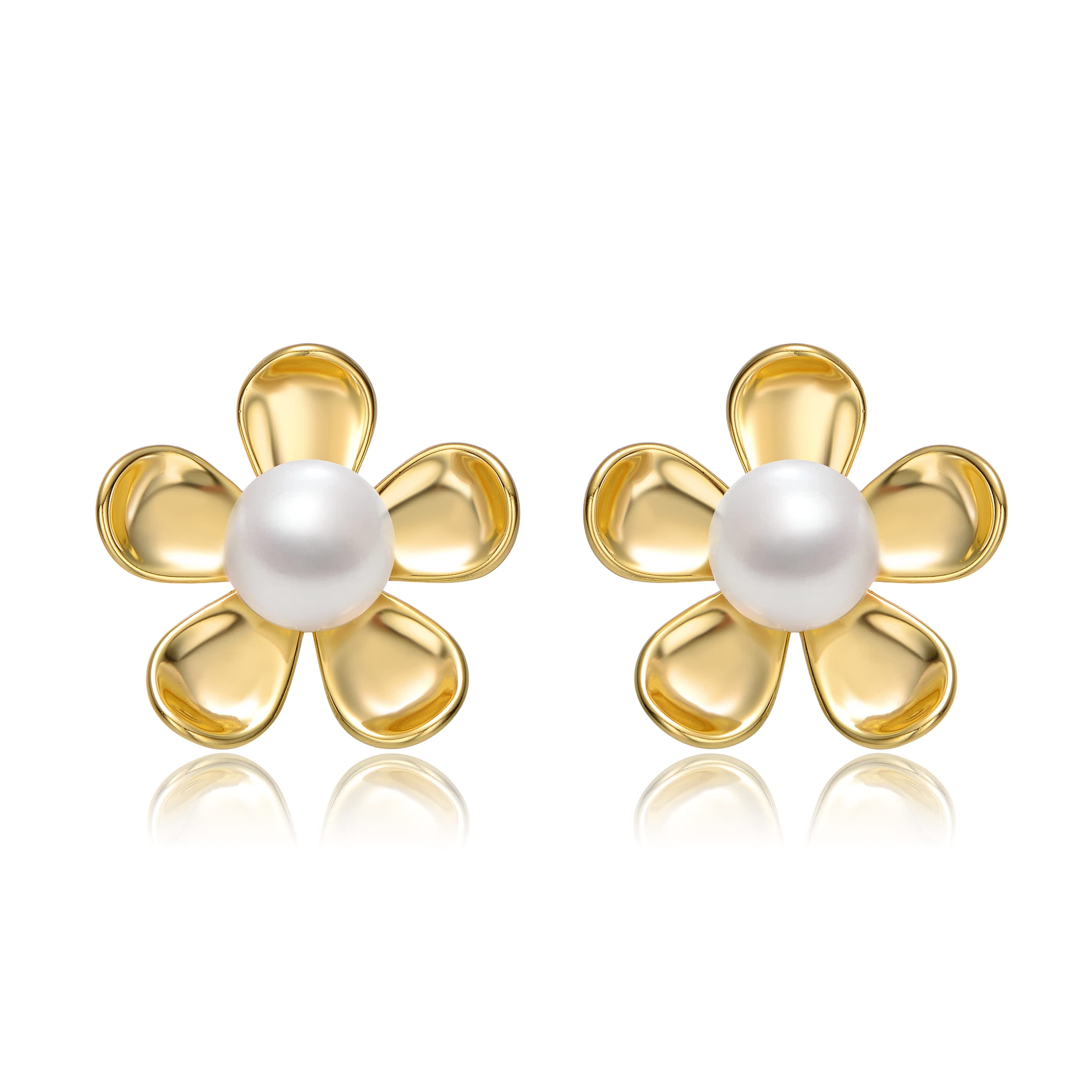 Cove Earrings Dainty Daisy Stud Gold