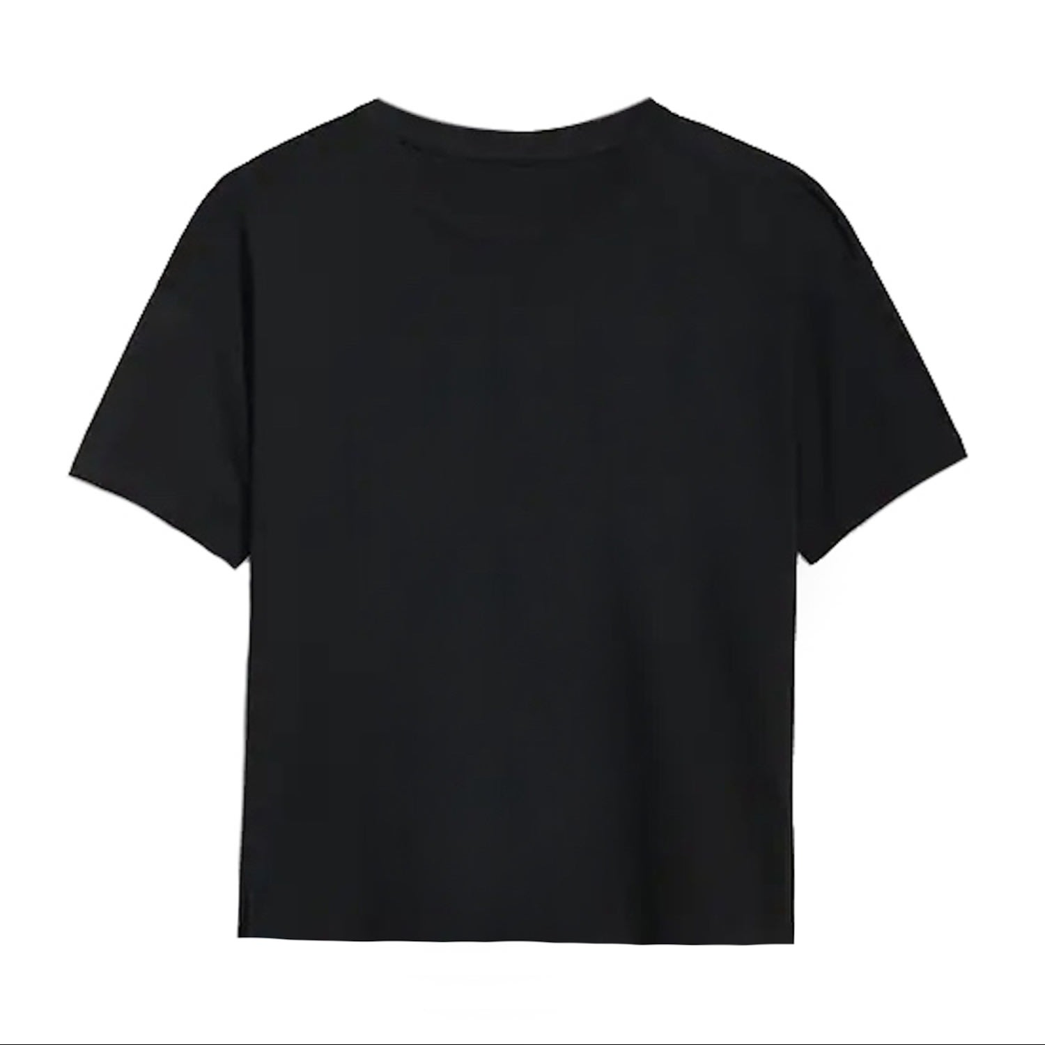Earth Body Women's Breezy Hypoallergenic Natural-body Cotton Crop Soft Tee In Soft Black In Black