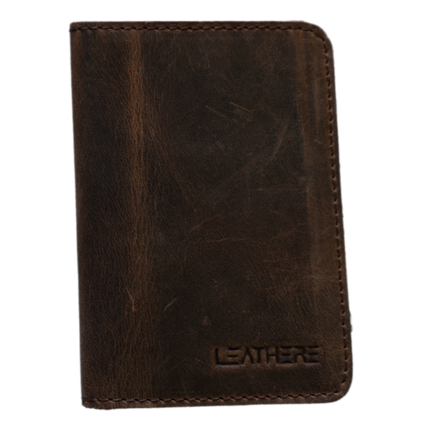Leathere Women's Brown Leather Card Holder Columbia