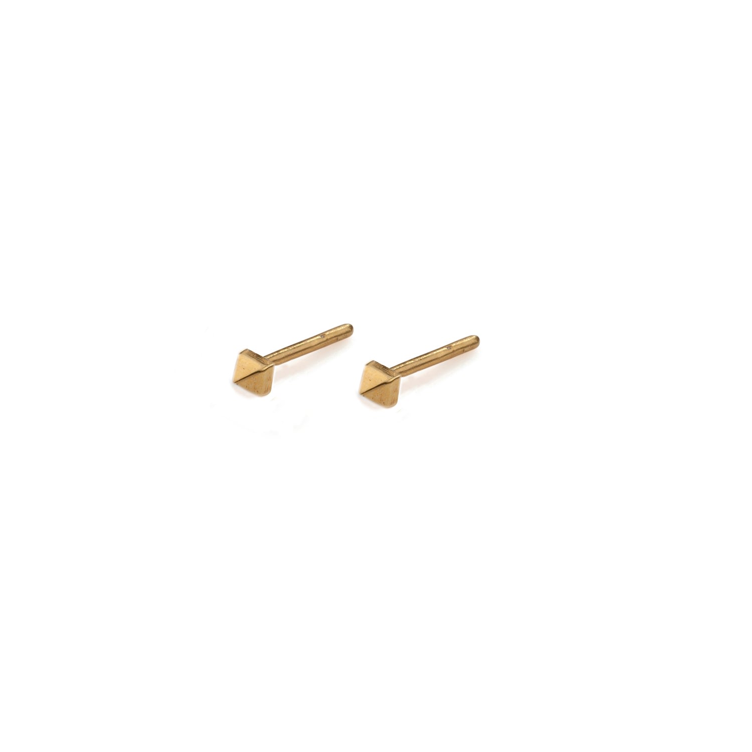 Women’s Mini Pyramid 9Ct Gold Studs Rachel Entwistle Jewellery