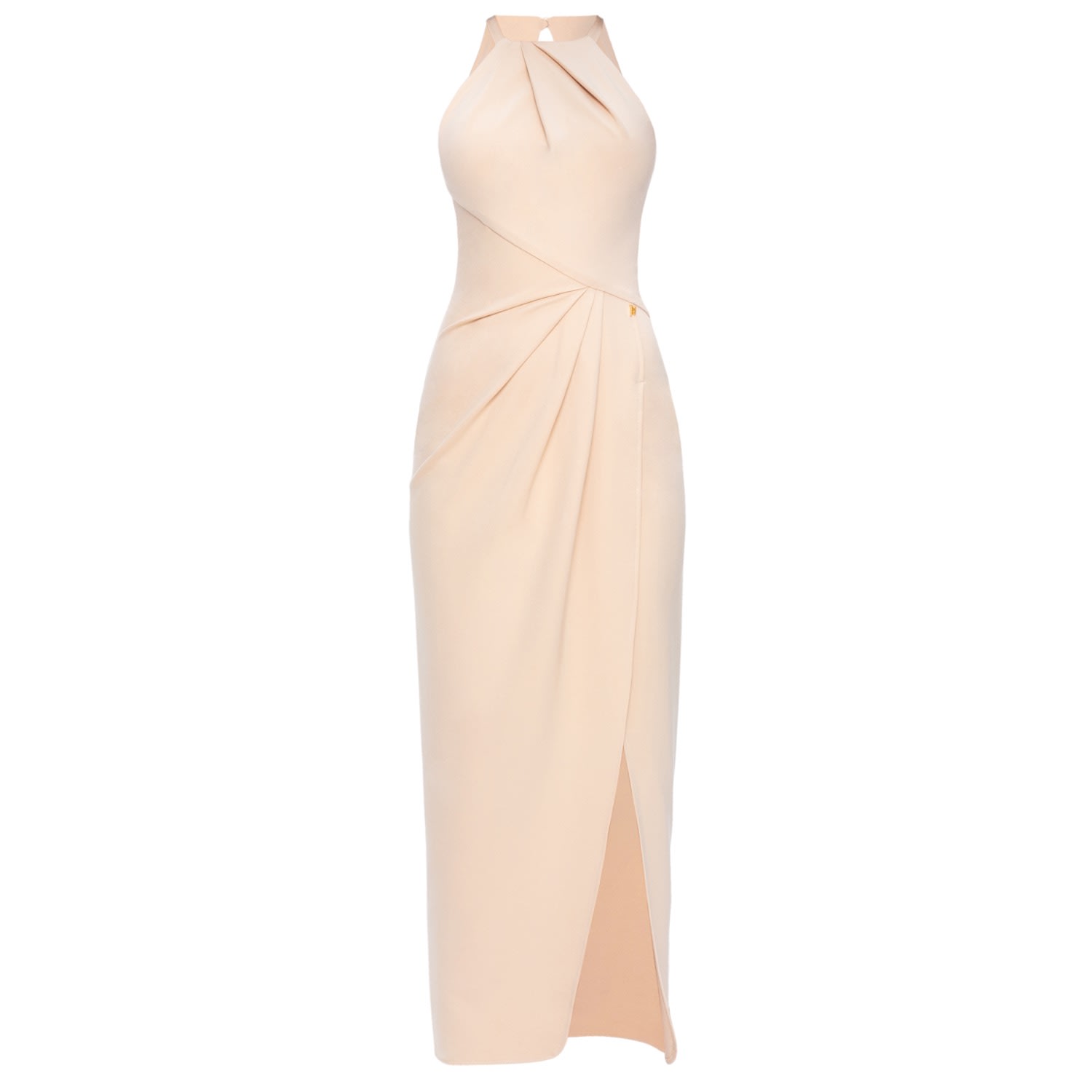 Women’s Neutrals Draped Dress Sofia Beige Extra Small Angelika Jozefczyk