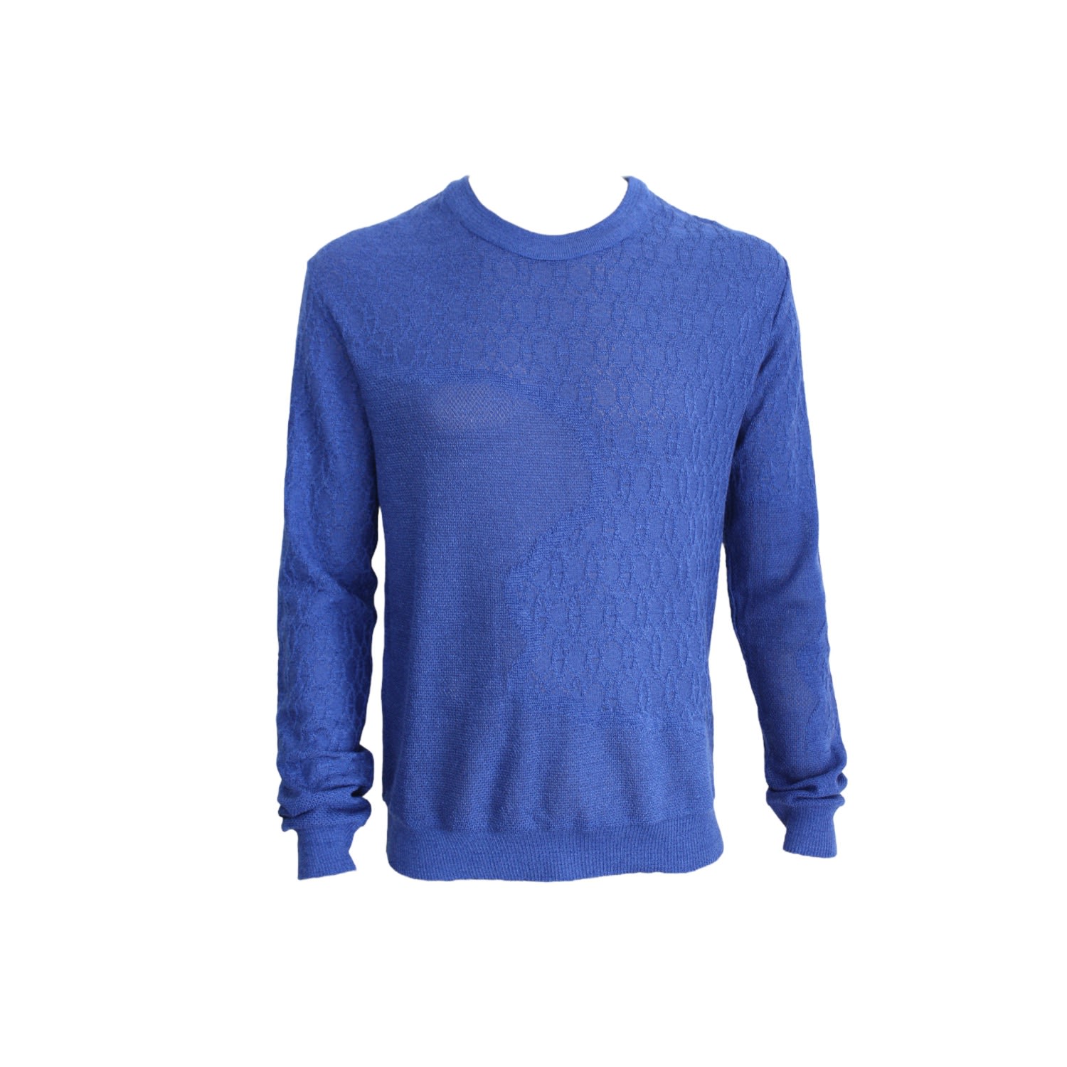 Men’s Blue Thalassa Engraving Sweater Large Maria Aristidou