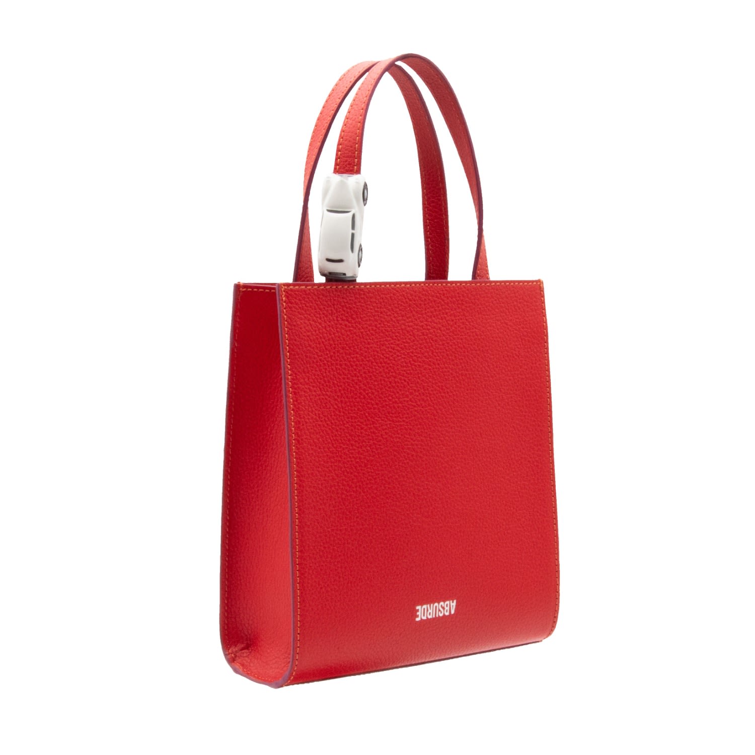 Absurde Women's Mini Stop Tote Bag In Red Leather
