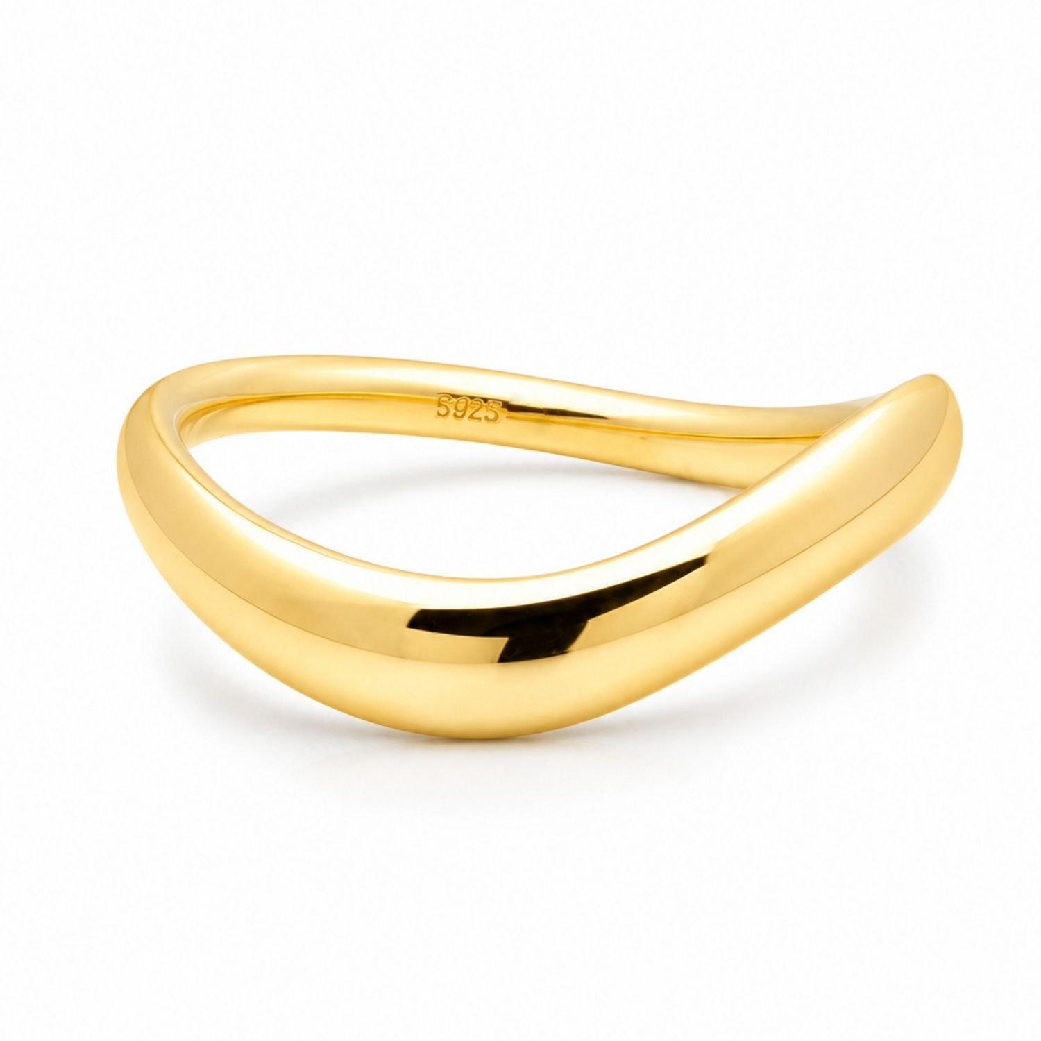 Women's Gold Wren Slim Molten Ring | Belinda Jewelz