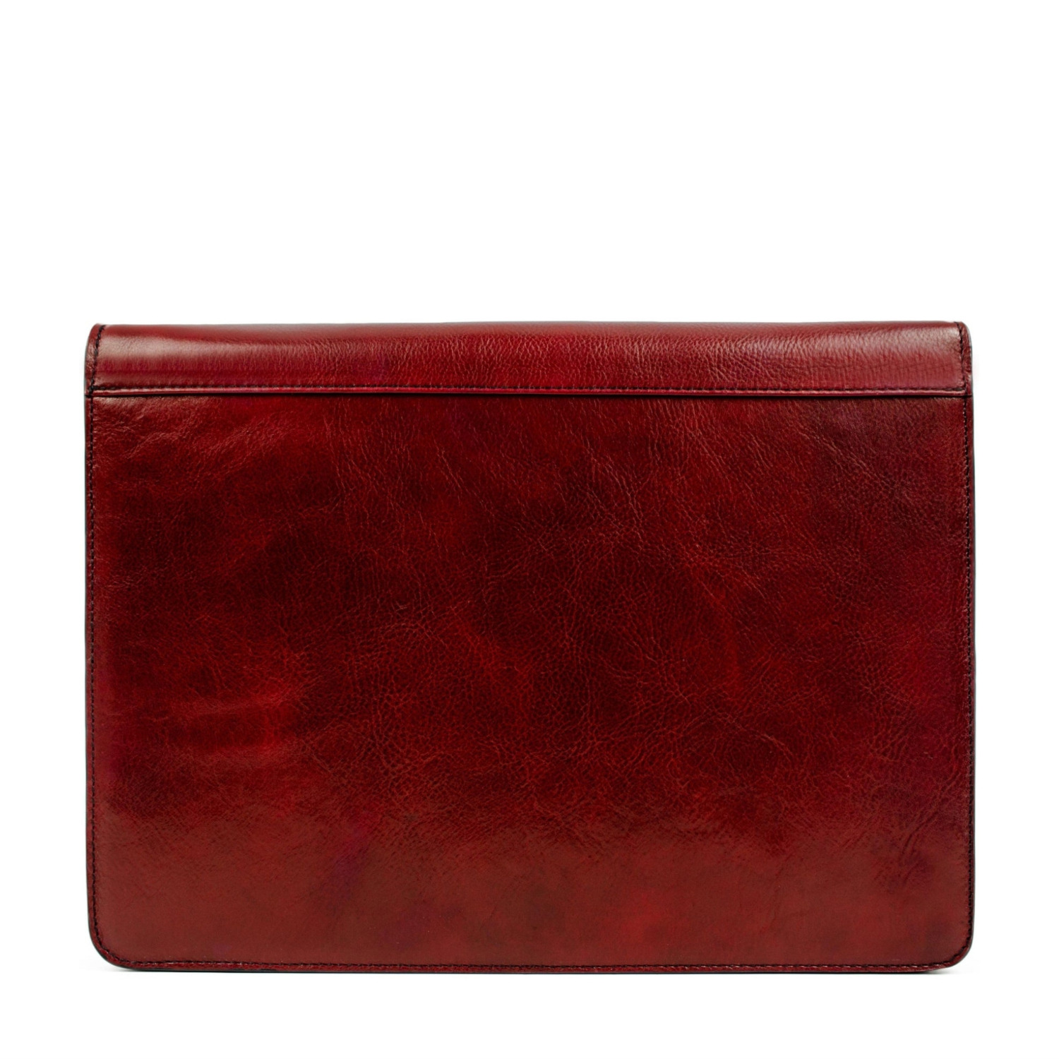 Time Resistance Womens Leather Documents Folder Organizer In Red - Candide In Red