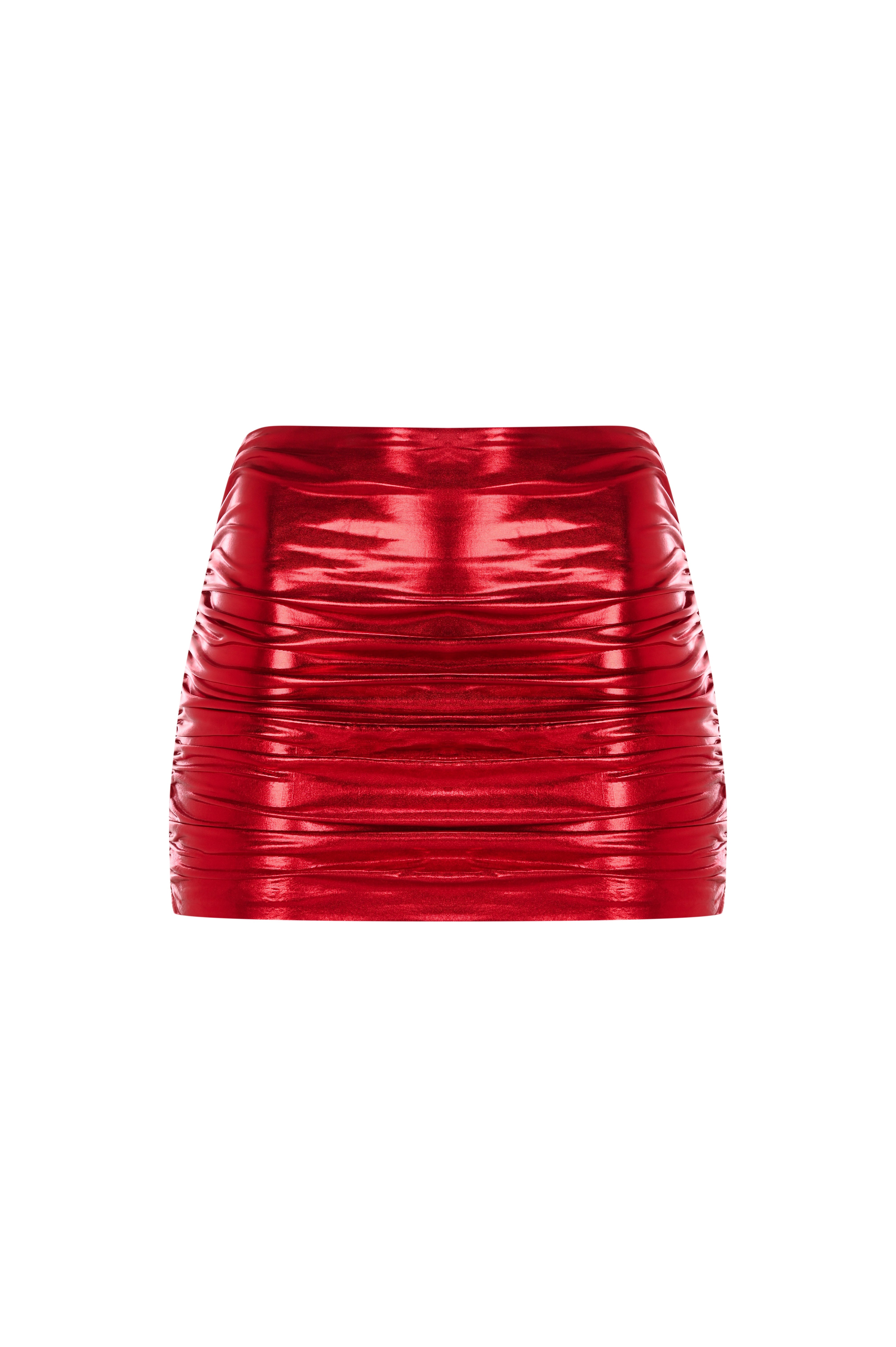 Khéla The Label Women's After Party Metallic Skirt In Red In Red