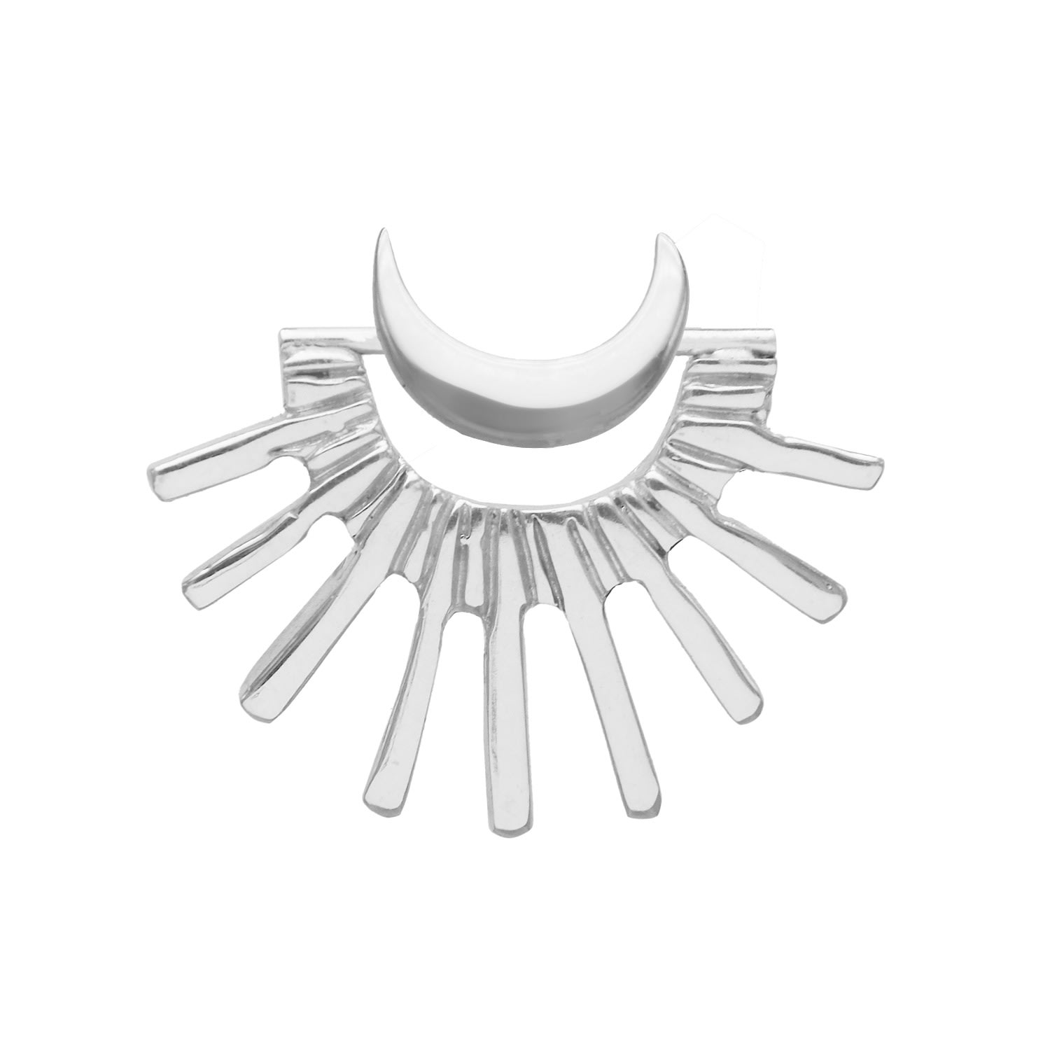 Sophie Simone Designs Women's Earrings Rising Moon - Silver In Silver