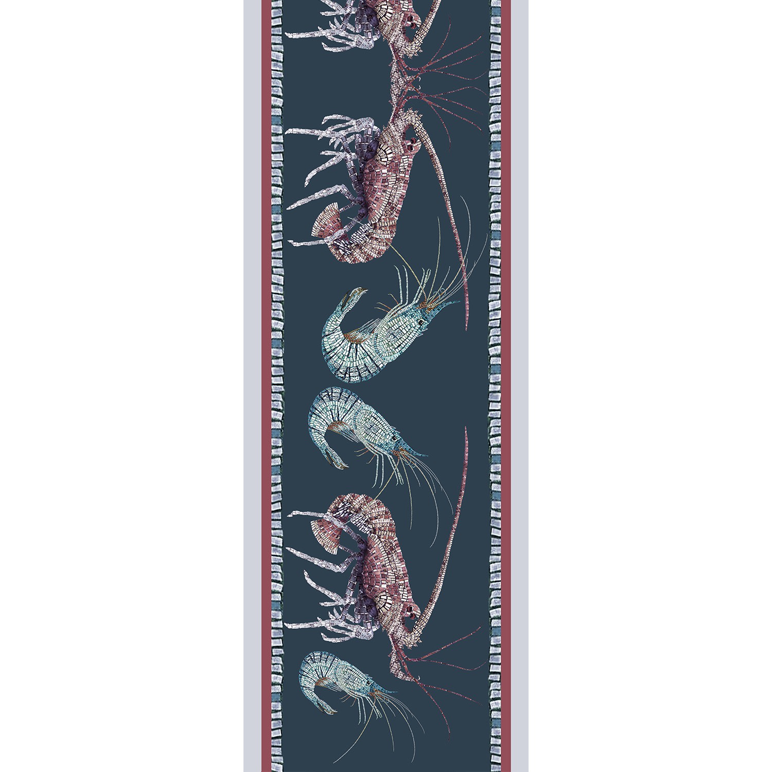 Women’s Lobster & Prawn Mosaic Small Silk Scarf Cassandra Hone