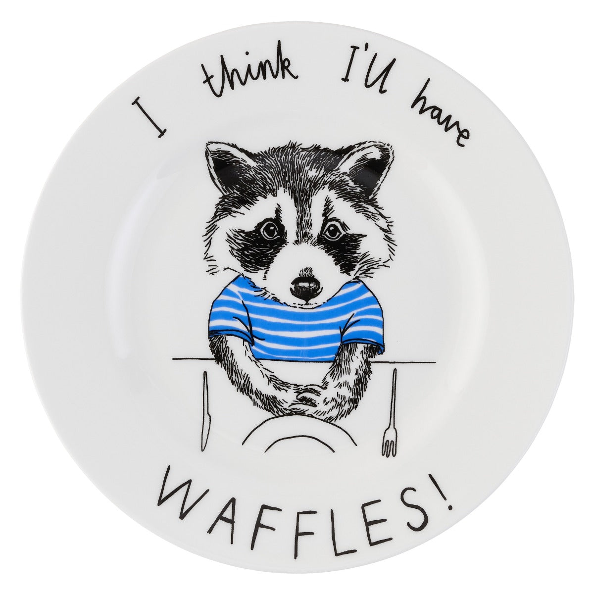 ’I Think I’ll Have Waffles!’ Side Plate One Size Jimbobart