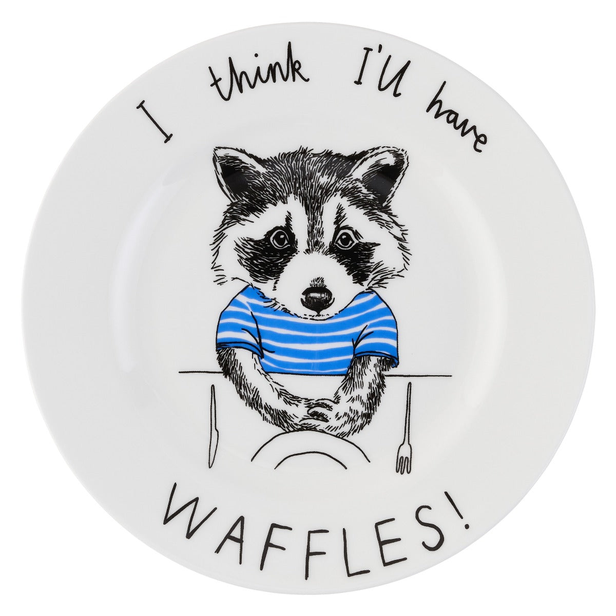 Jimbobart I Think I'll Have Waffles! Side Plate In White
