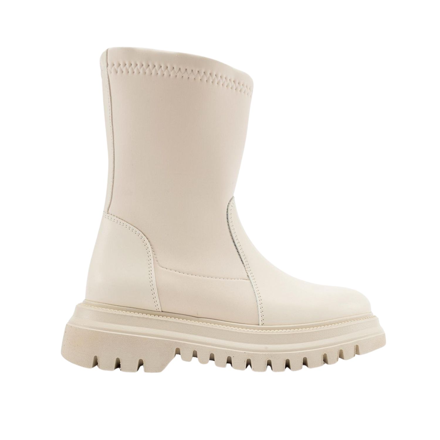 Prologue Shoes Women's Neutrals Alias Beige Scuba Boot In Sand