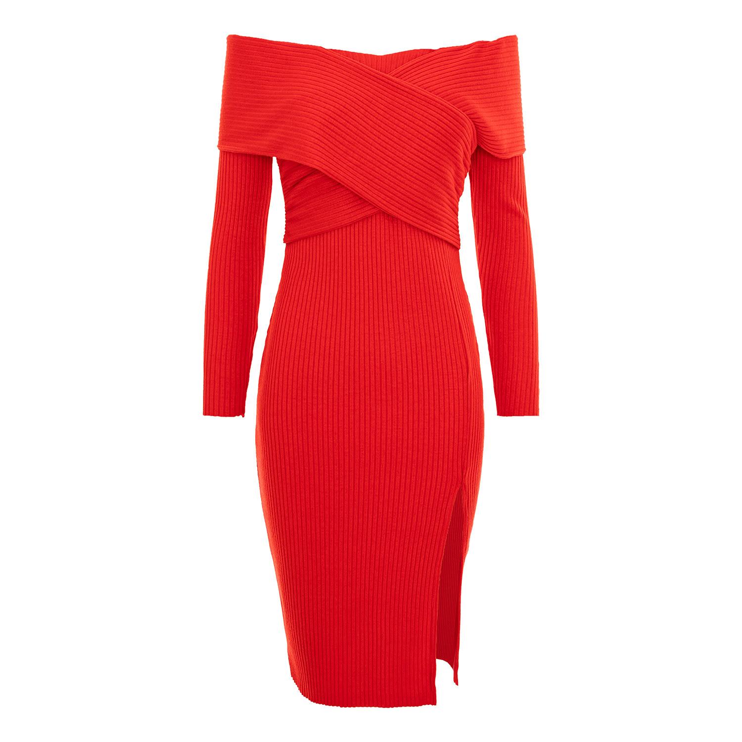 knee length dresses for ladies TUSCANY MANDARIN COLLAR MIDI DRESS main image 0