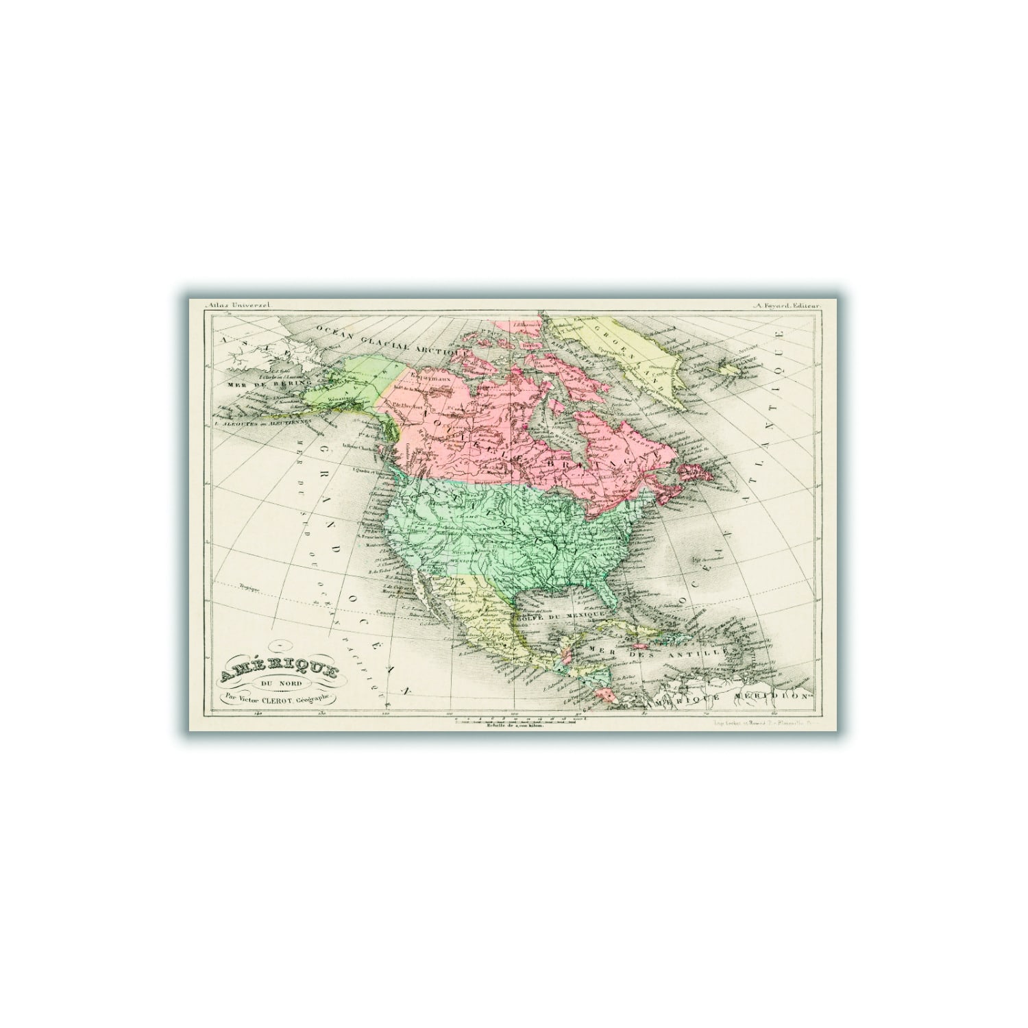 Map Of The United States Of America, Canada And Mexico Large Stanley Print House