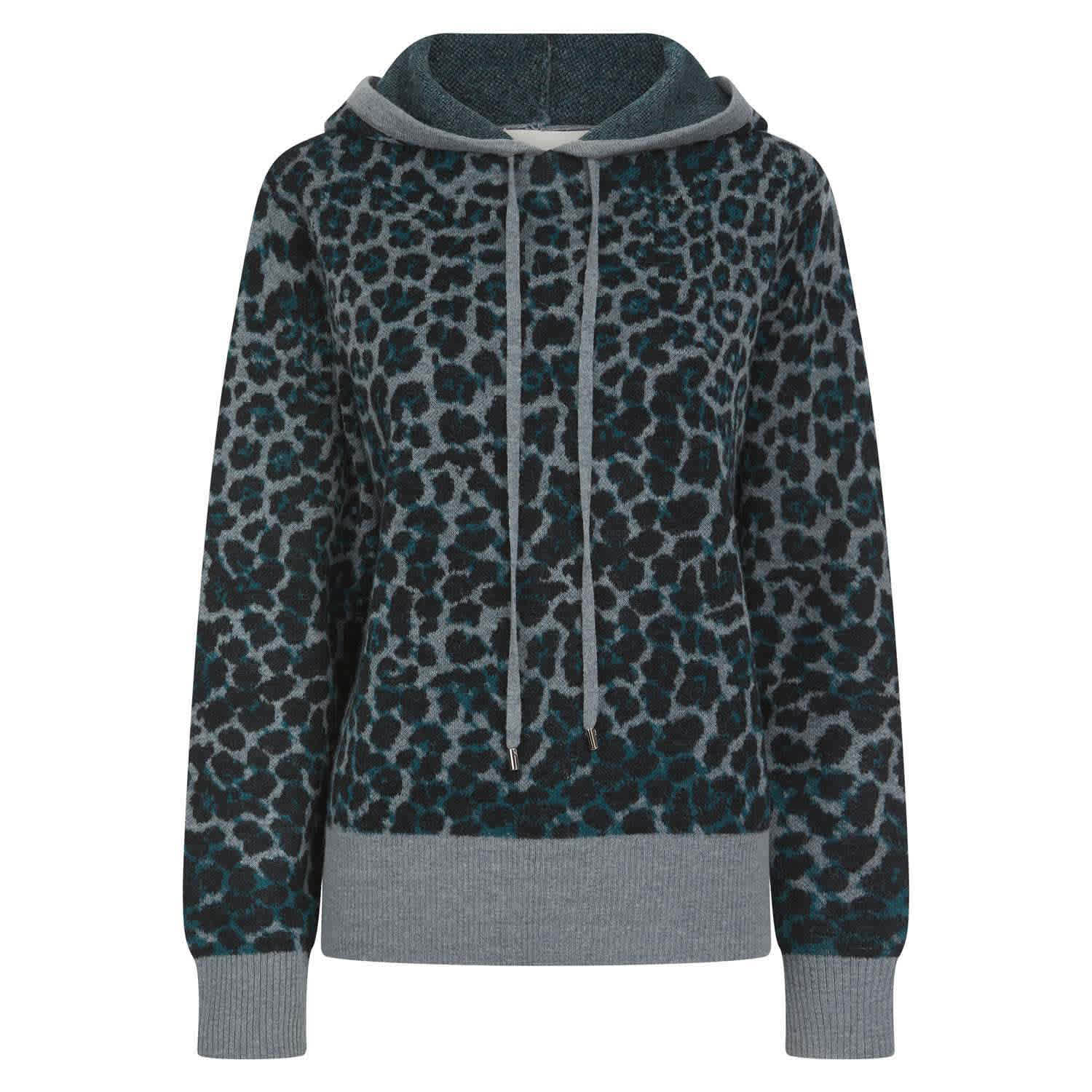 Leopard Norwood Hoodie In Grey | NOOKI DESIGN | Wolf & Badger