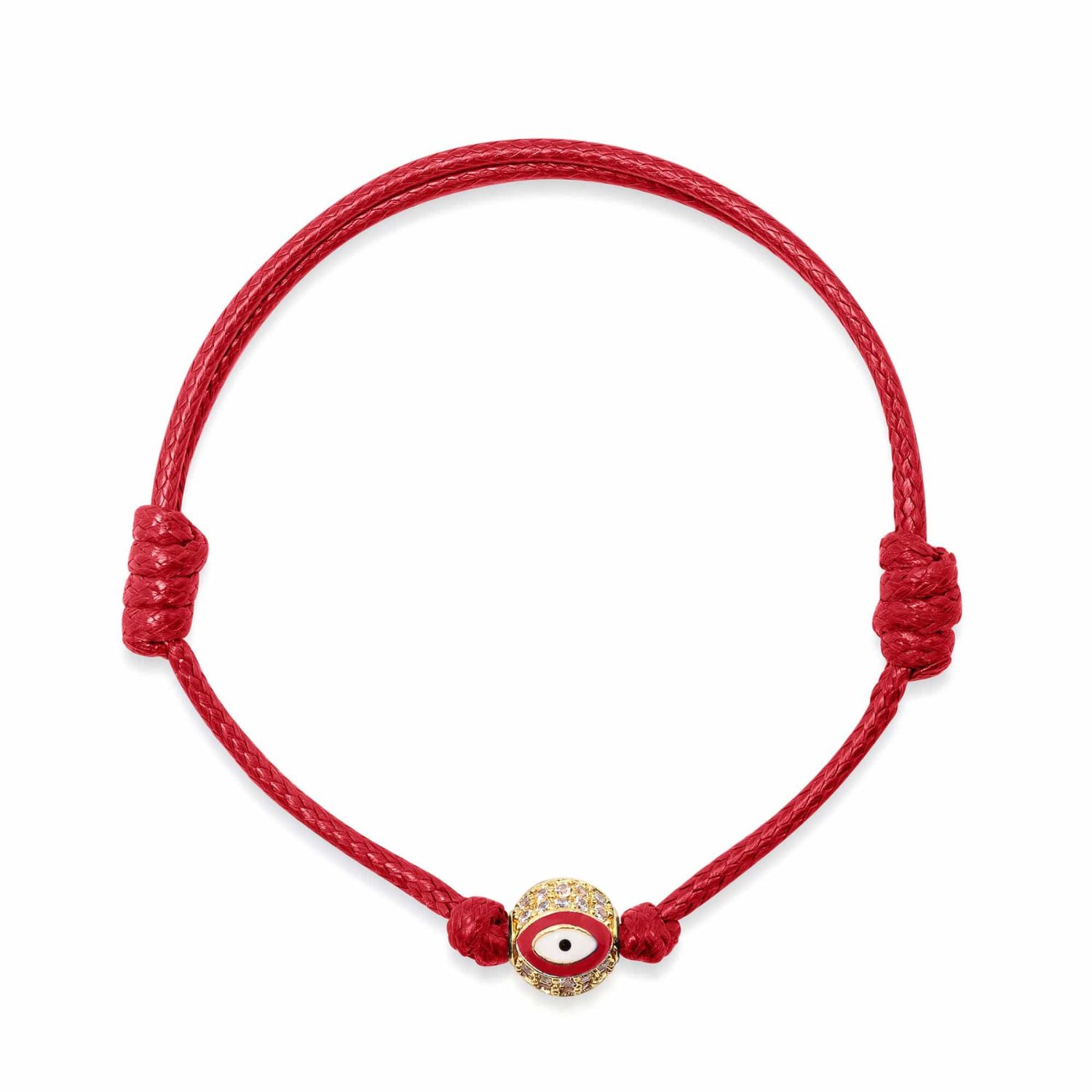 Nialaya Women's Red Evil Eye String Bracelet In Red