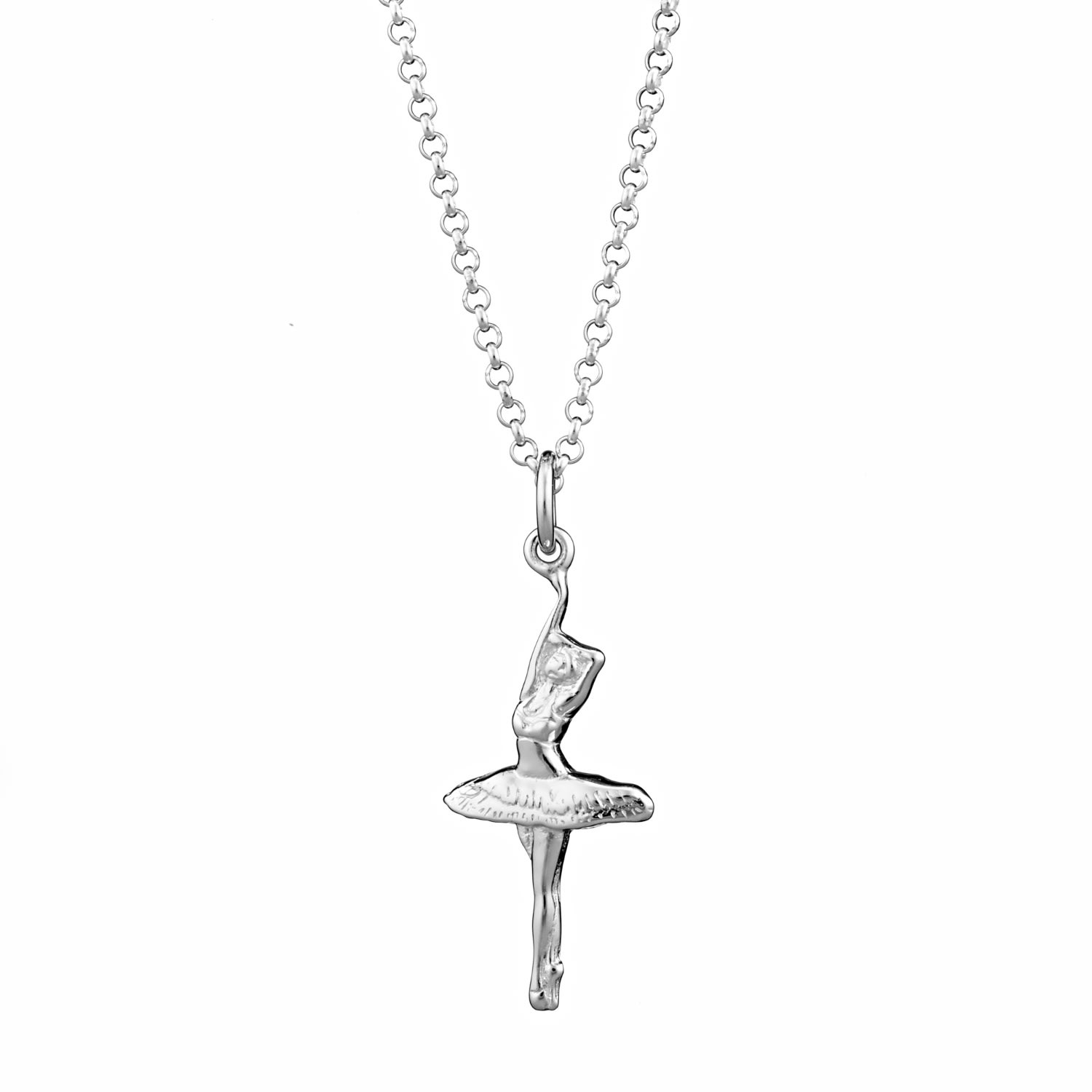 Women’s Sterling Silver Ballerina Necklace Lily Charmed