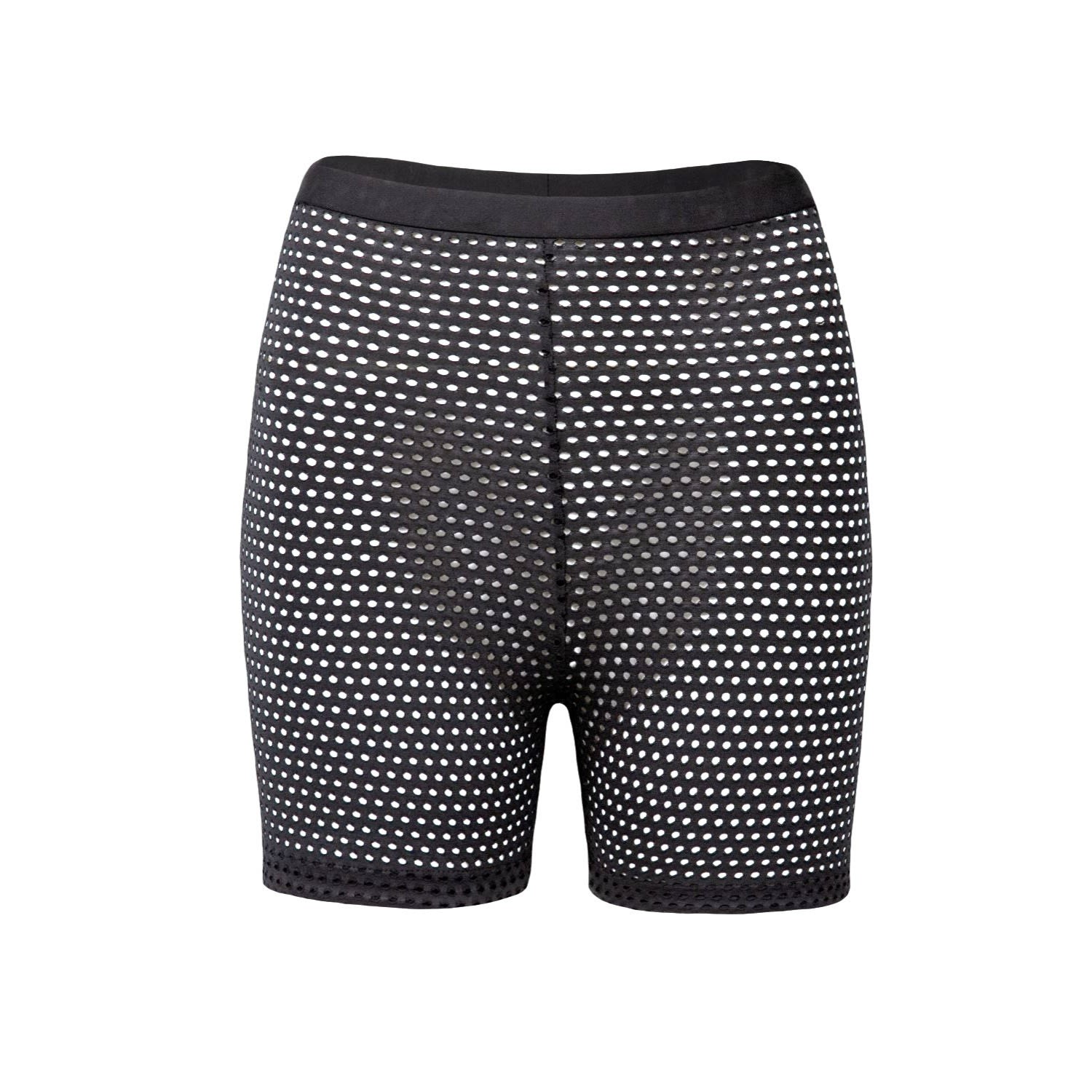 Numbat Women's Black Stretch And Vitality Net Biker In Black
