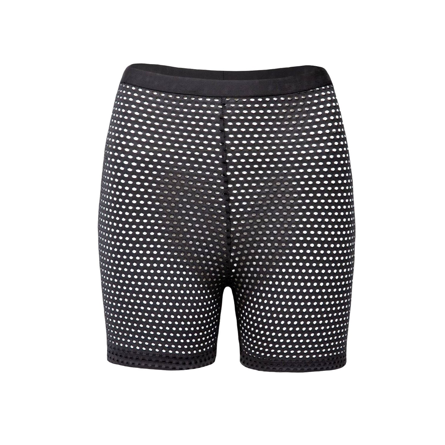 Women’s Black Stretch And Vitality Net Biker Small Numbat