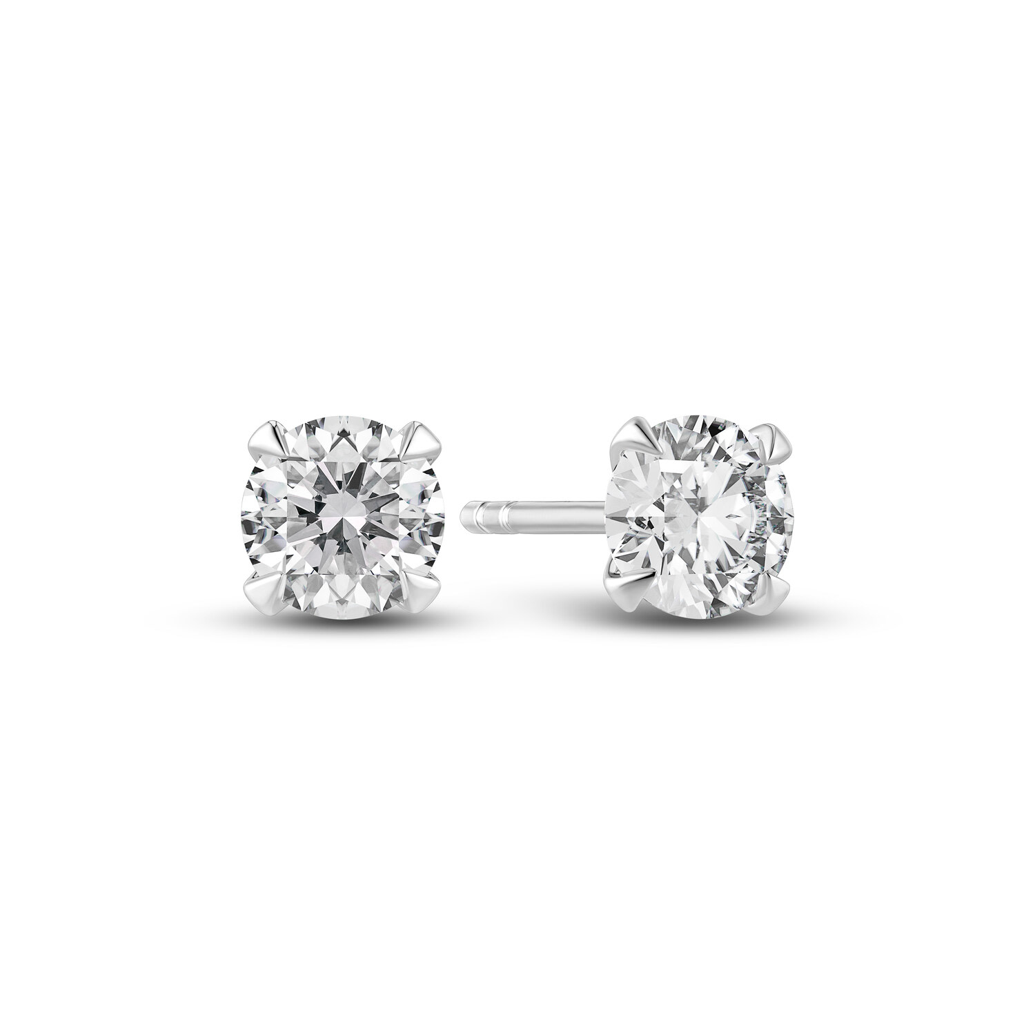 Sif Jakobs Jewellery Women's Solitaire Earrings Venice - With Lab-grown Diamonds - White Gold - Medio In Metallic