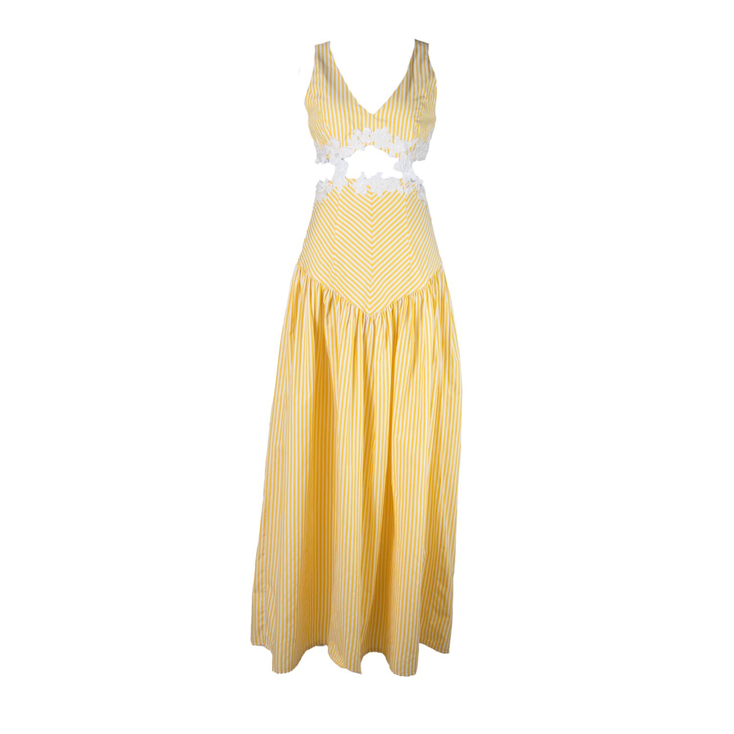 Yola Neme Women's White / Yellow / Orange Buganvilla Dress In White/yellow/orange
