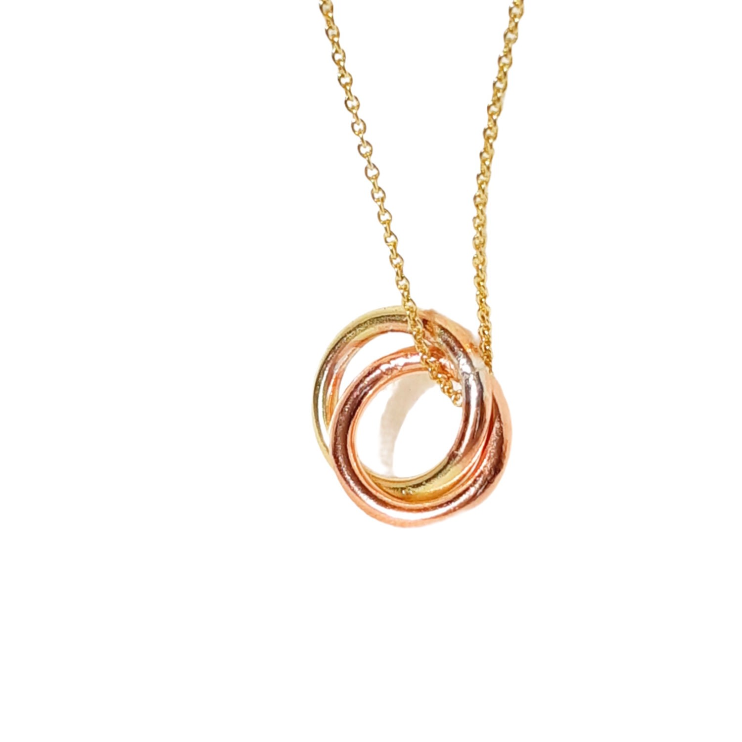 Lily Flo Jewellery Women's Unity Mixed Metal Solid Gold Necklace
