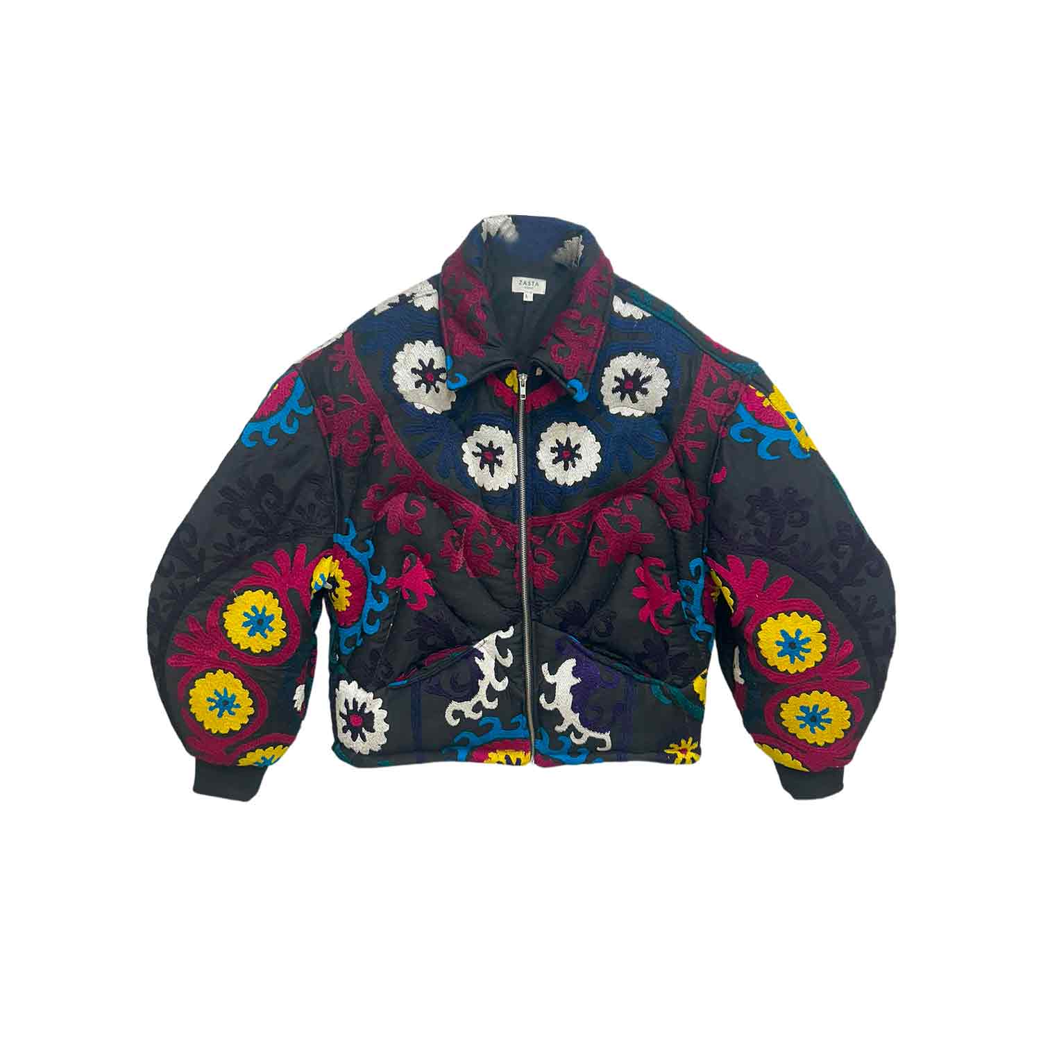 Zasta Studio Men's Unknown Tapestries Cotton Blend Bomber Jacket Large B