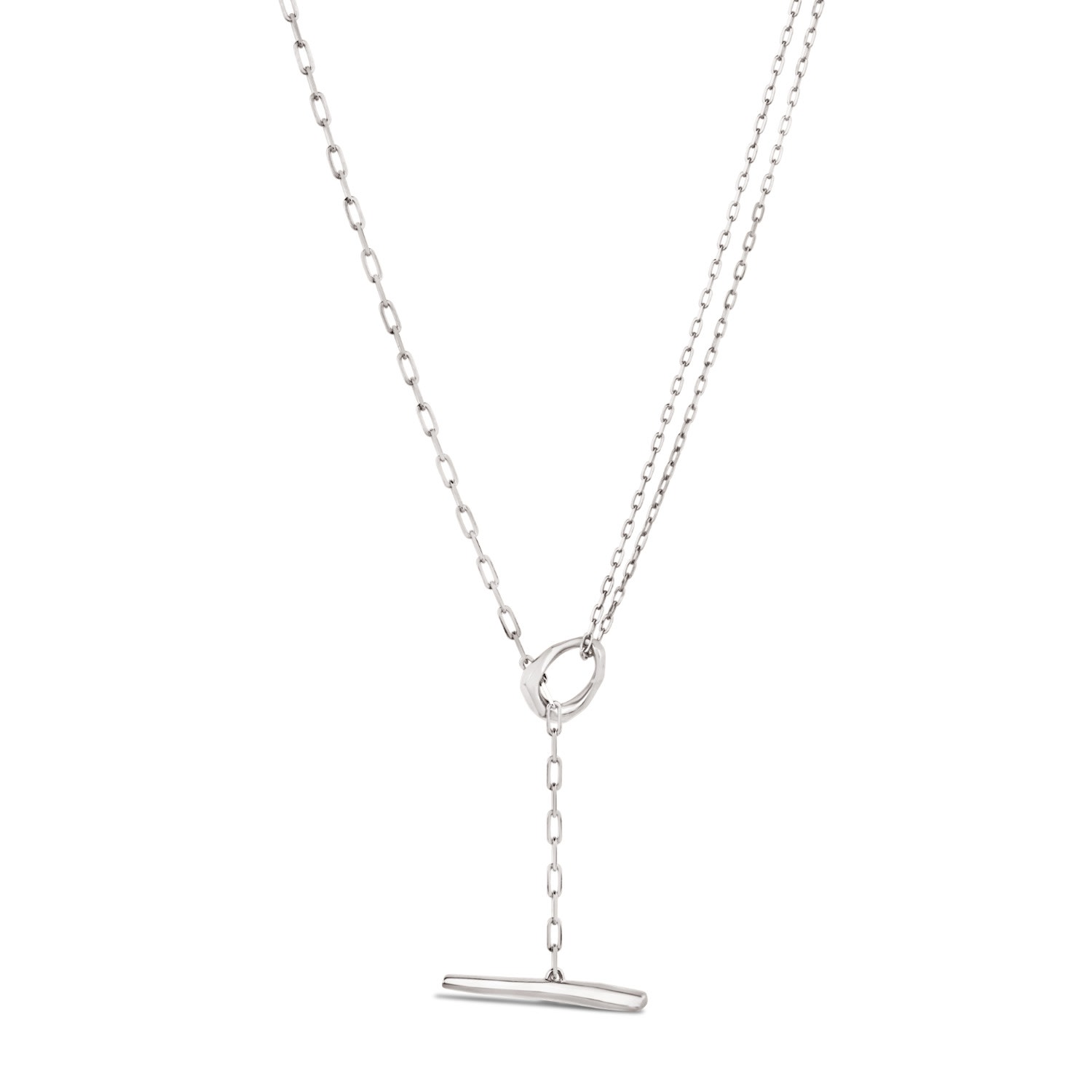 Dinny Hall Women's Thalassa Small Silver T-bar Lariat In Metallic