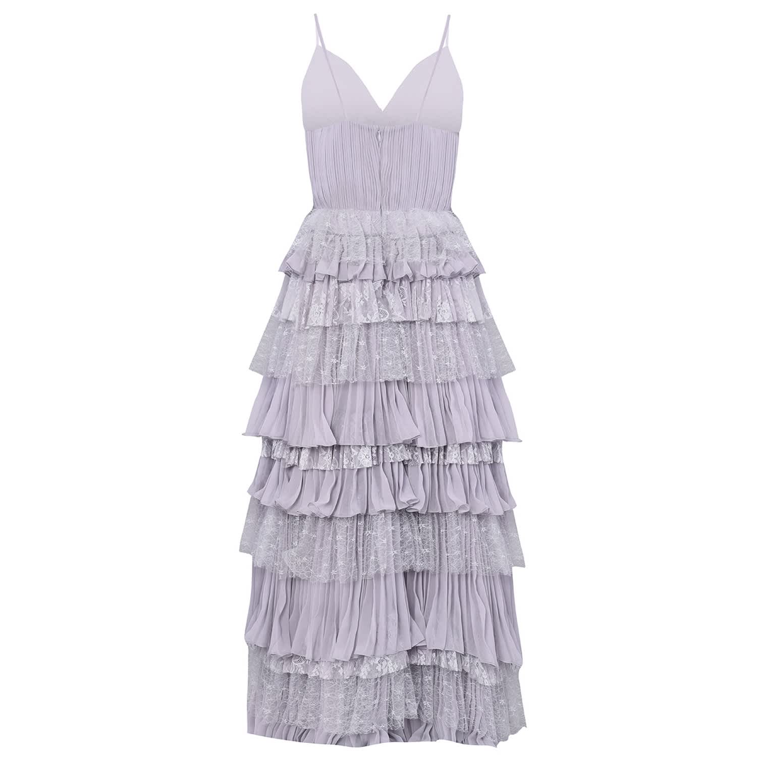 lilac overall dress