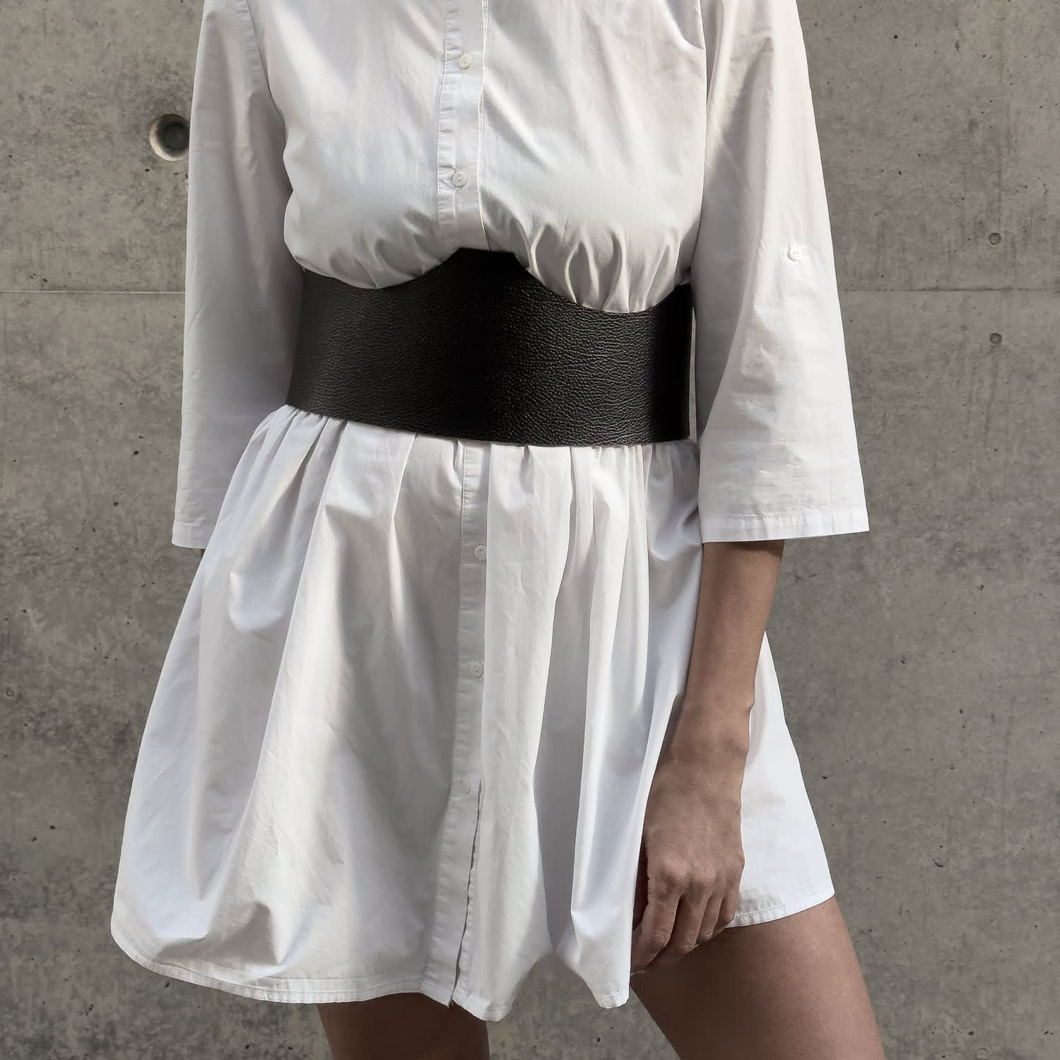 Wide Under Bust Corset Leather Belt | PLIK x HAYA | Wolf