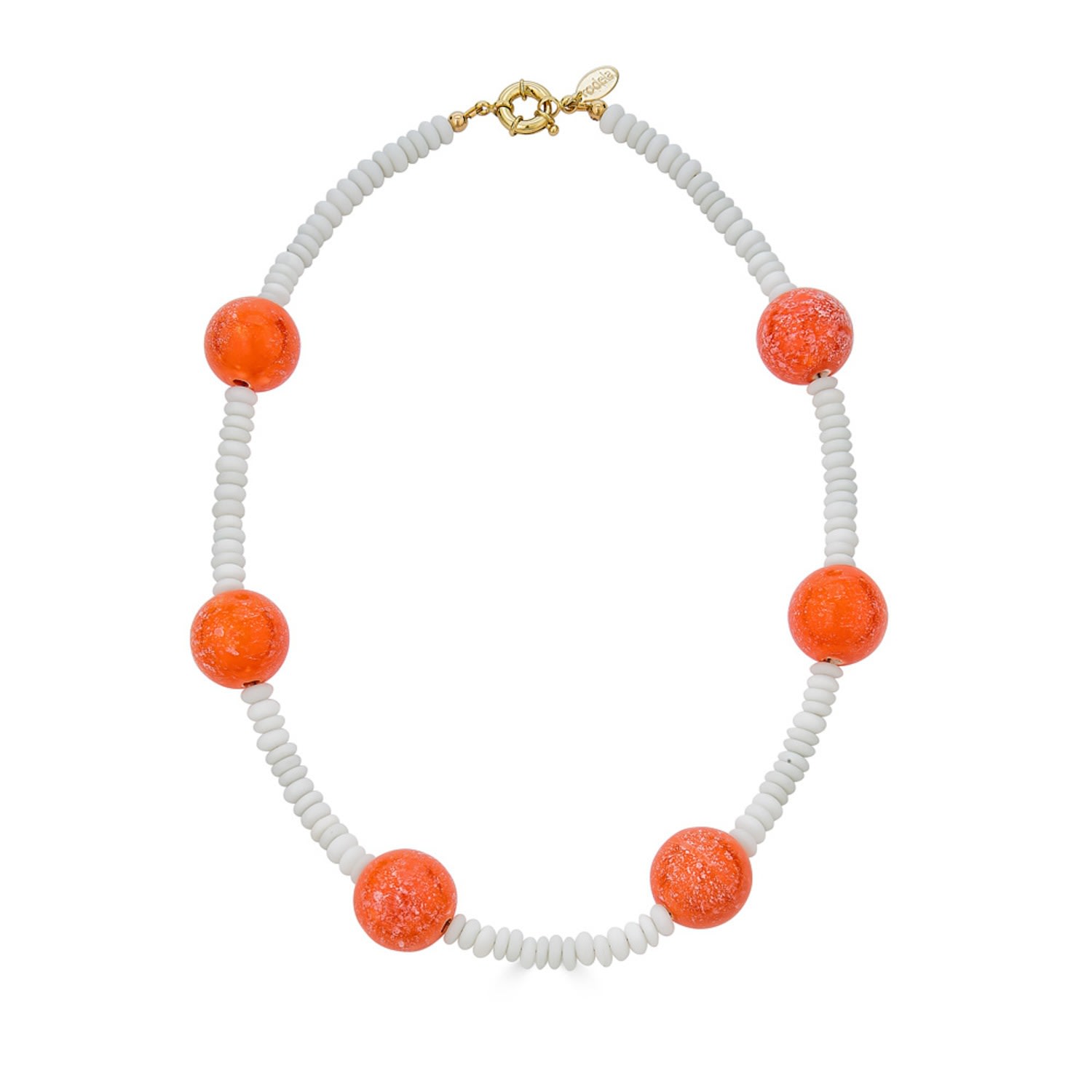 Women’s Yellow / Orange Banu Ceramic Necklace Rodela