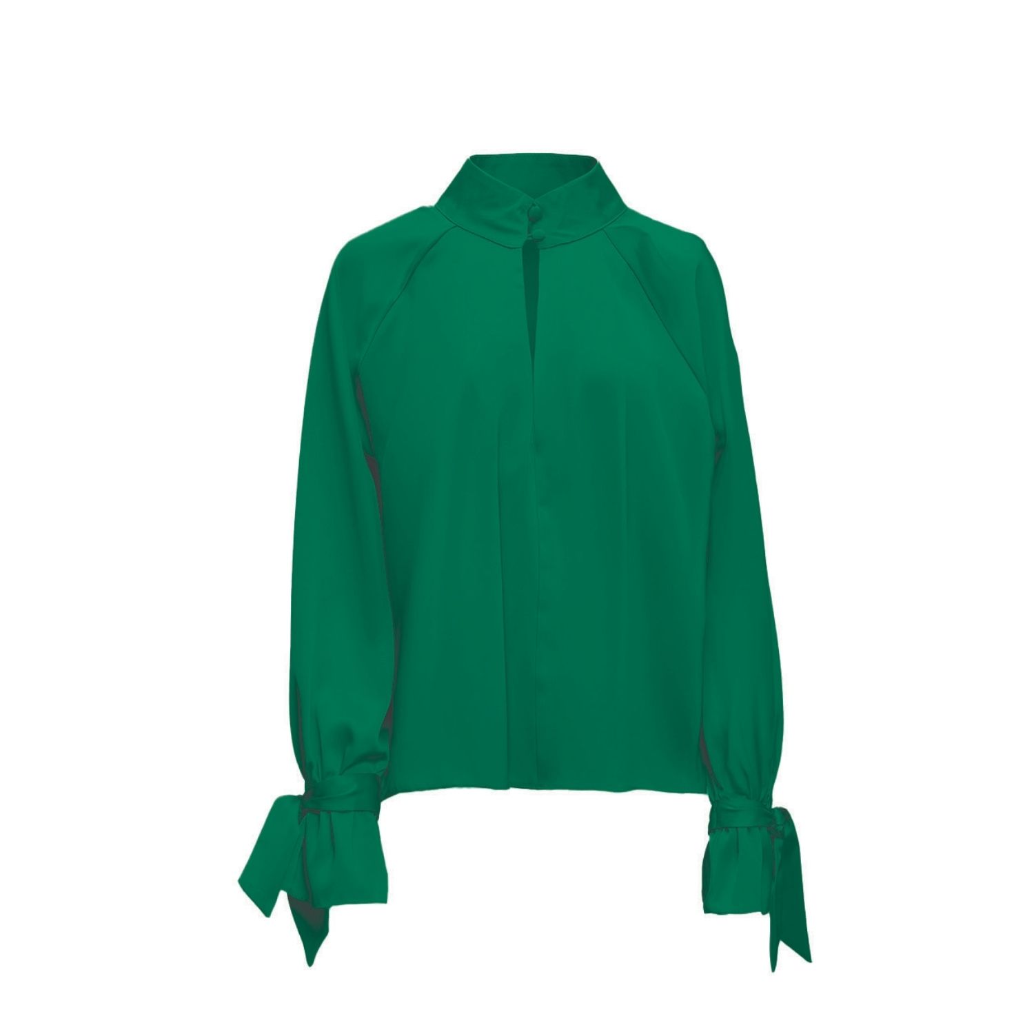 Bluzat Women's Green Blouse With Bows In Green