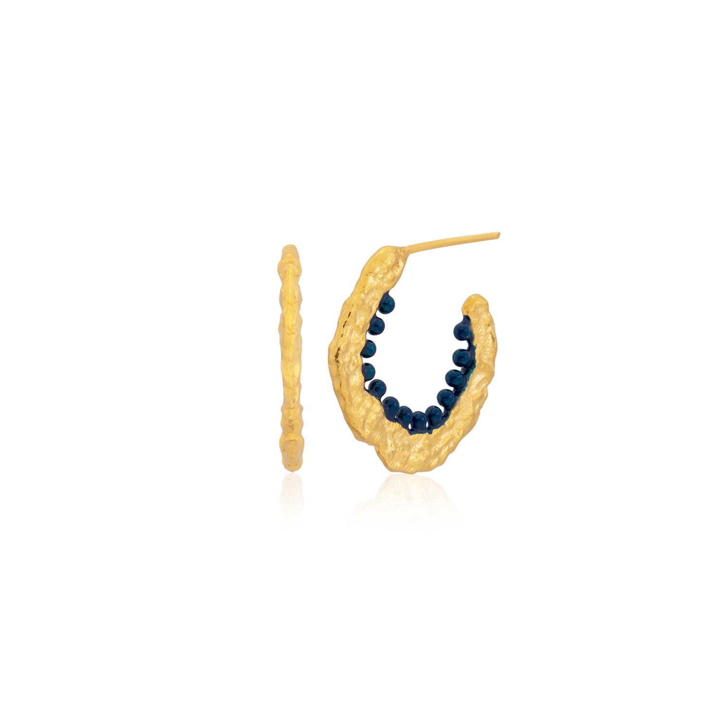 Milou Jewelry Women's Alice Hoop Earrings - Blue In Blue