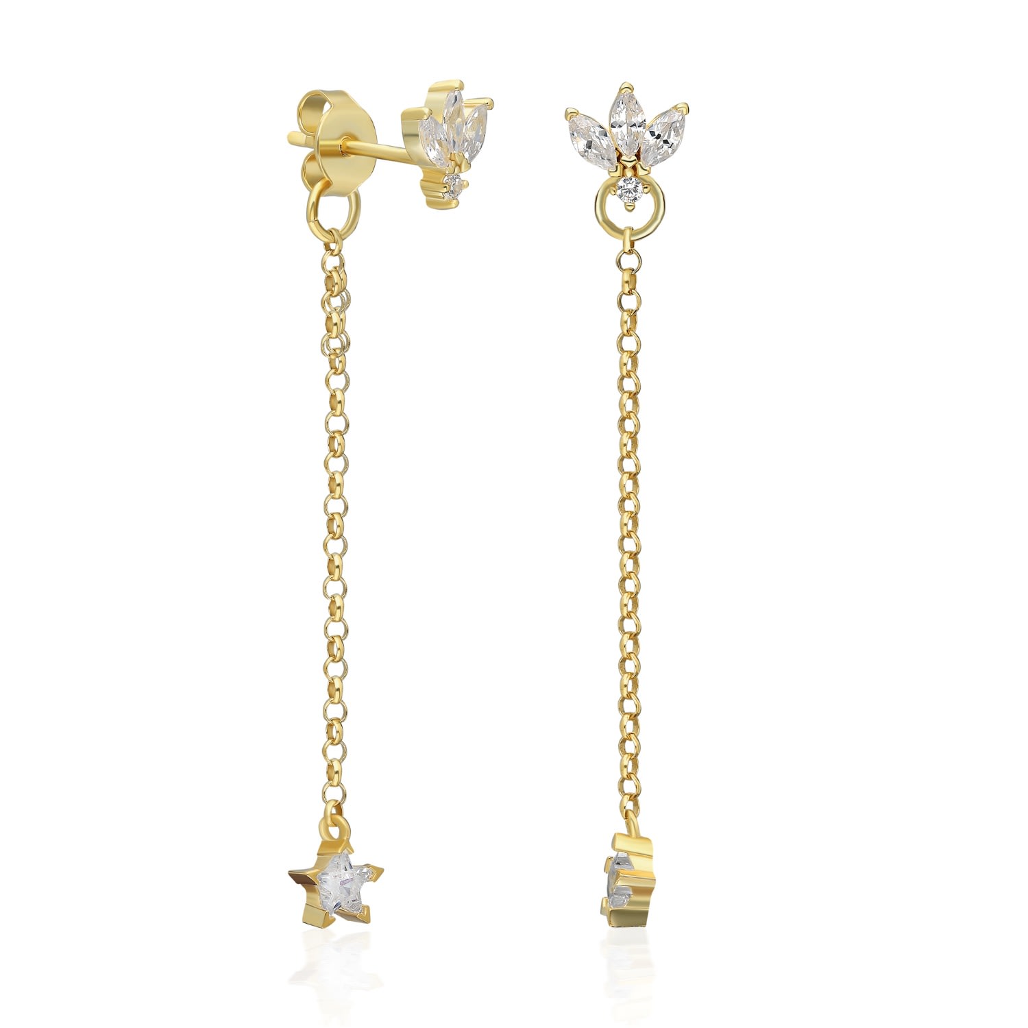 women's gold bella mia star earring miss happiness