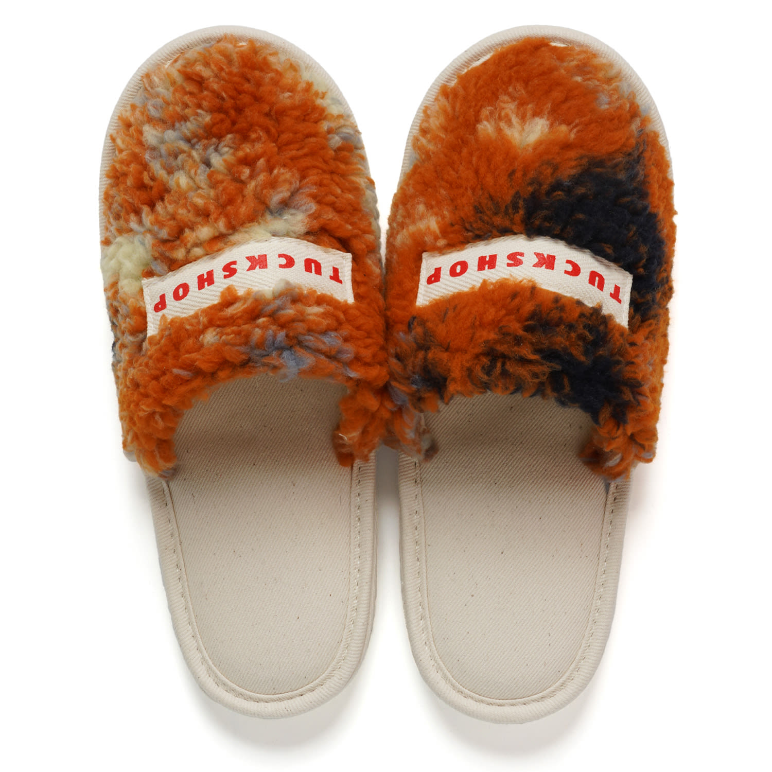 Tuckshop Women's Red / Black Mcmc Slippers - Orange In Red/black