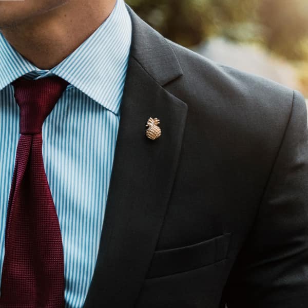Tom Astin Fruit Bomb Gold Lapel Pin