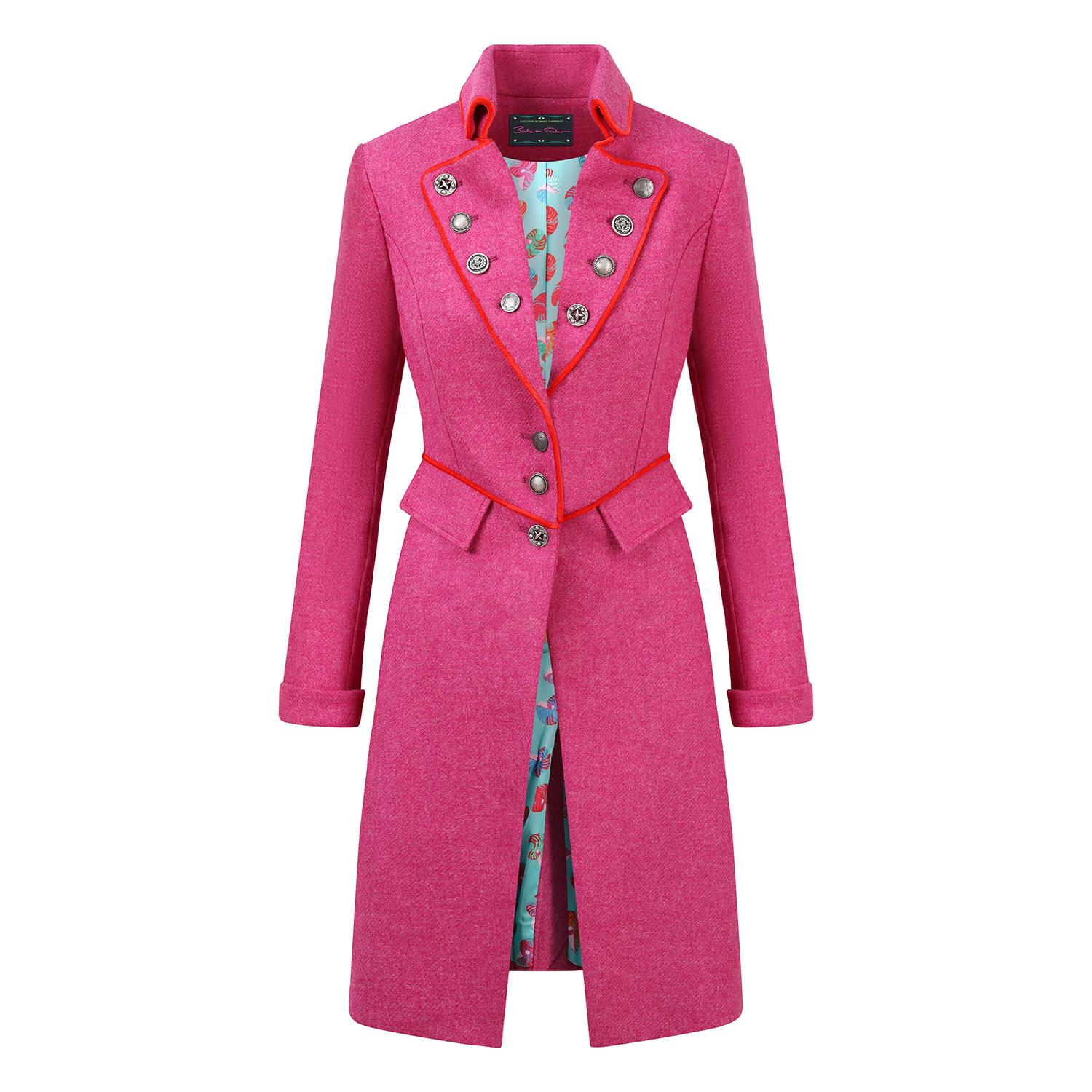 Women’s Pink / Purple Pink Tweed Pirate Coat Small Beatrice Von Tresckow