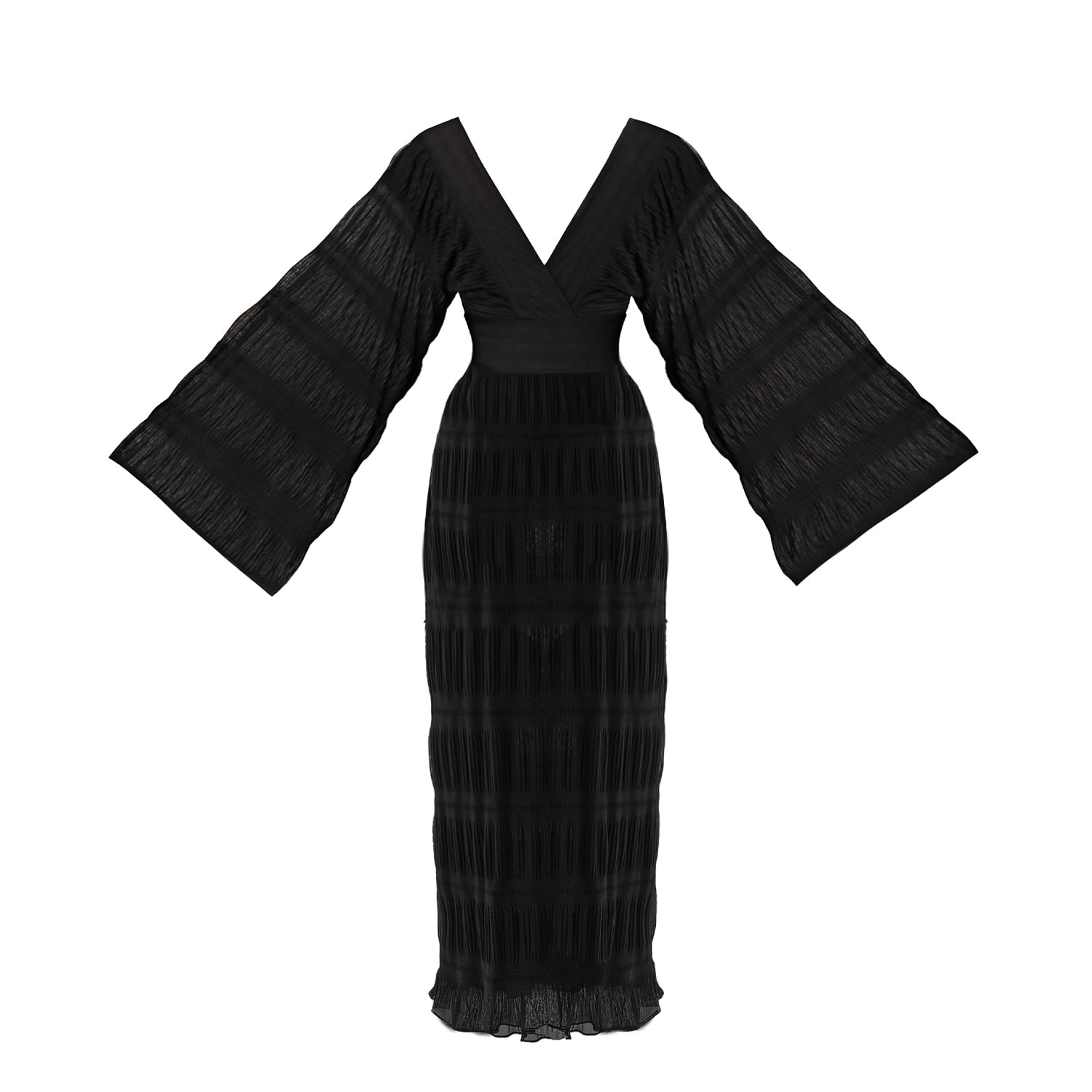 Women’s Black Callia Kimono Dress Extra Small Lily Phellera