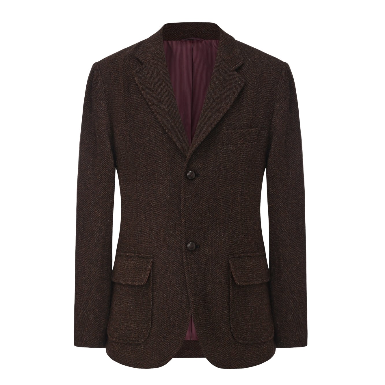 Guards London Men's Lawrence Tweed Heritage Wool Blazer - Brown