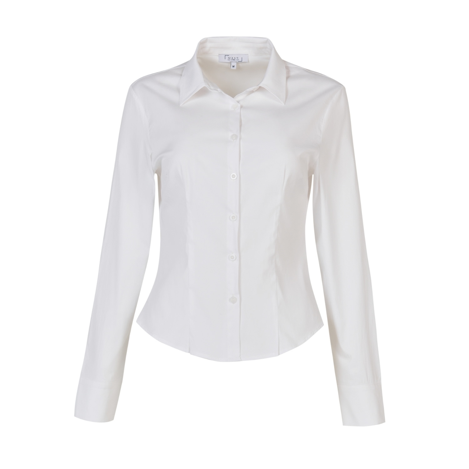 Maan Istanbul Women's Classic Slim Fit White Shirt - Shades Of Limbo In White