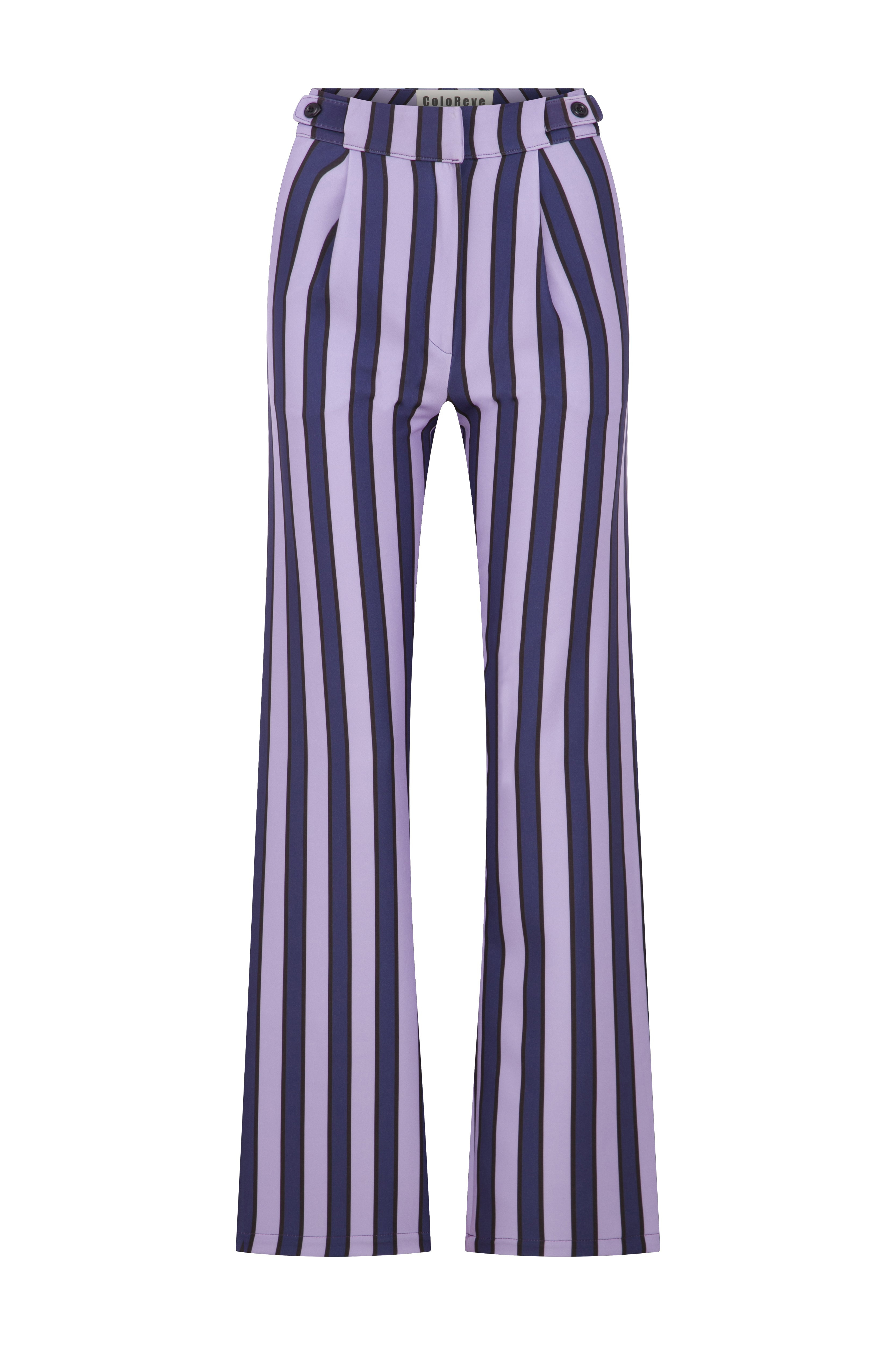 Coloreve Women's Purple Striped Pants In Purple