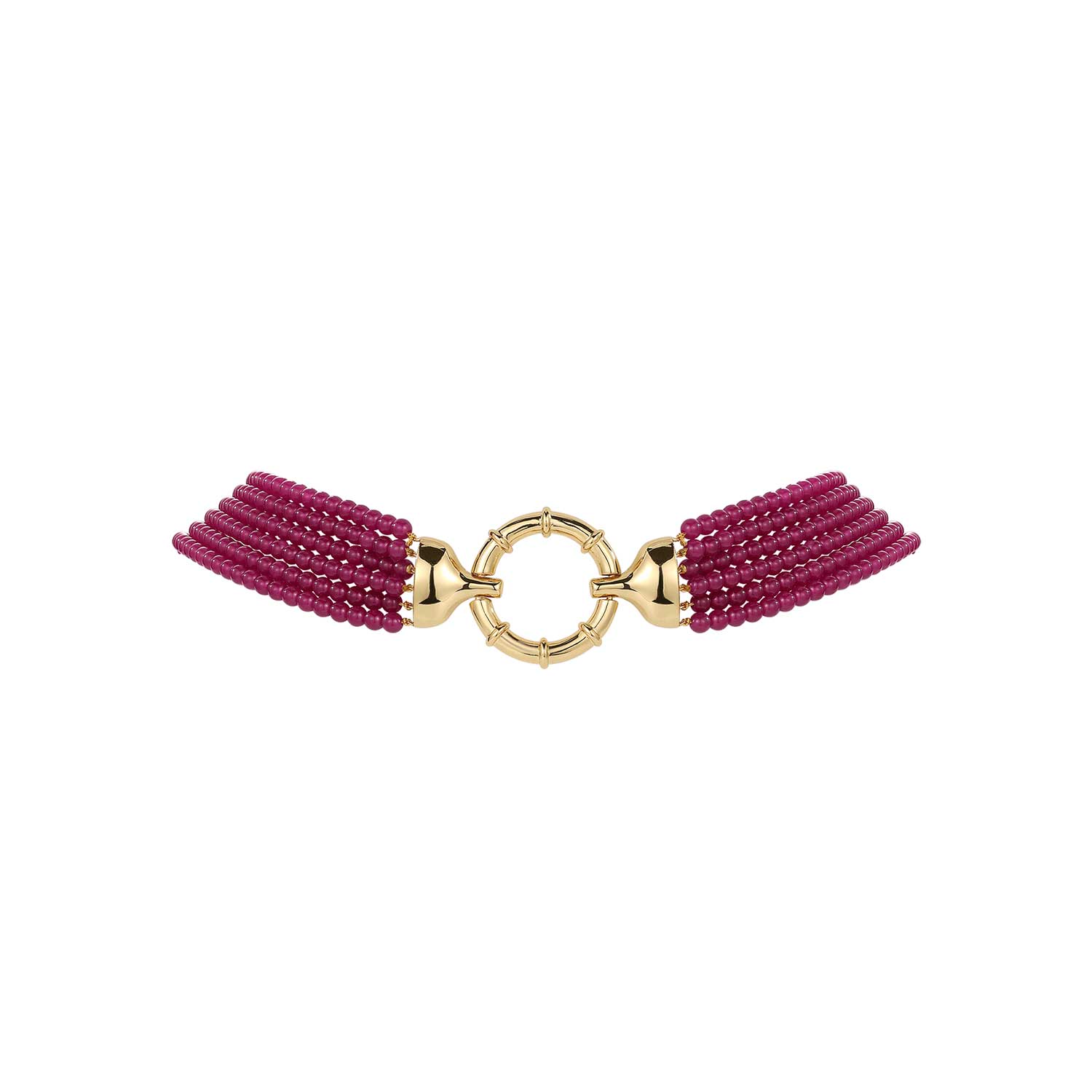 Retro Chic Women's Pink / Gold Pink Tassel Necklace In Multi