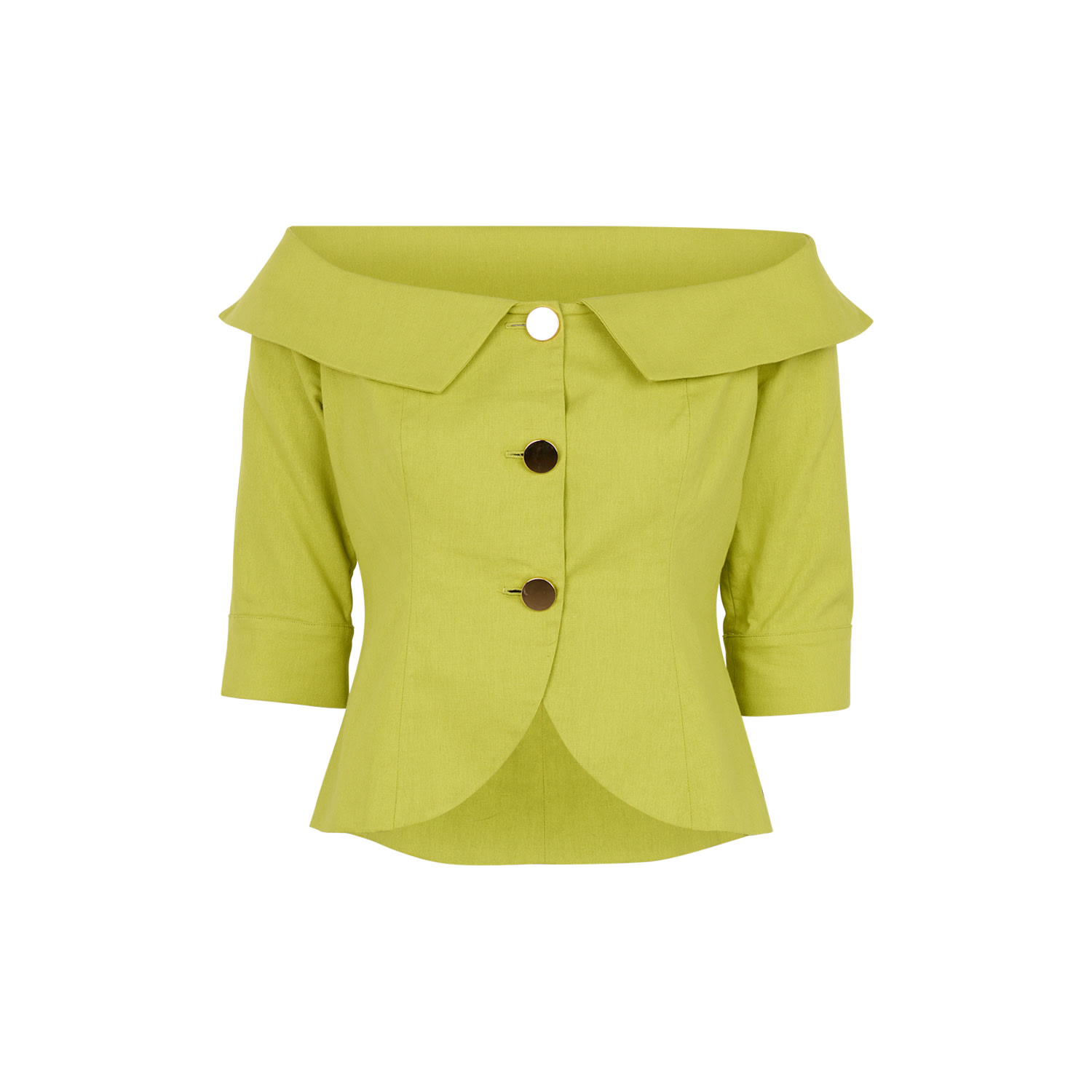 Women's Celeste Linen Cotton Blazer Green | Medium | Zetaye