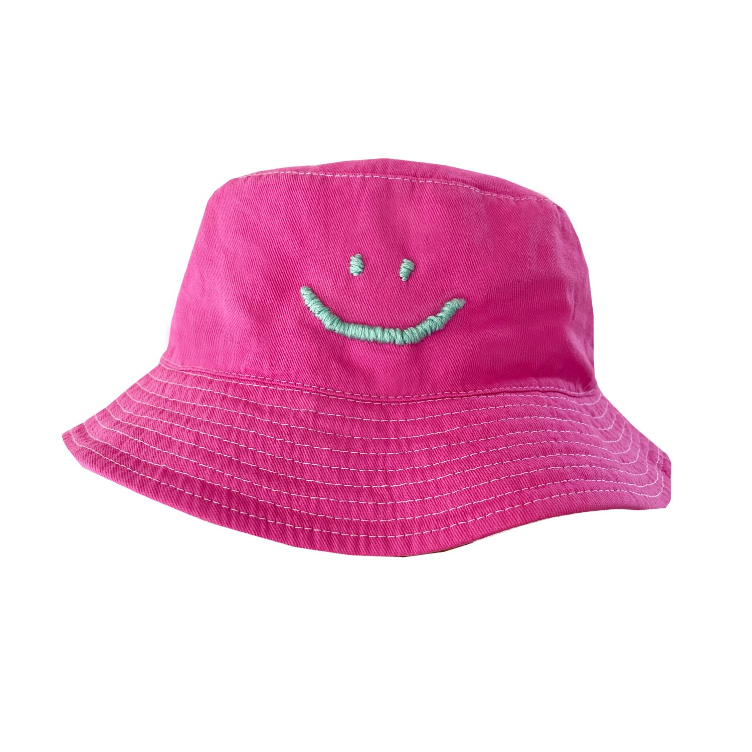 Women’s Pink / Purple Pink Unisex Smiley Face Bucket Hat Medium Quillattire