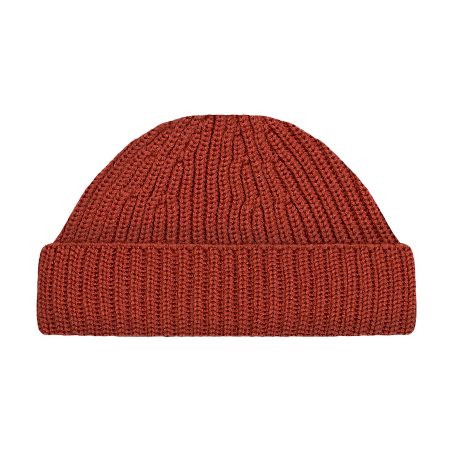 Paul James Knitwear Men's Red Heavyweight Extra Fine Merino Craster Fisherman Beanie - Spice In Red
