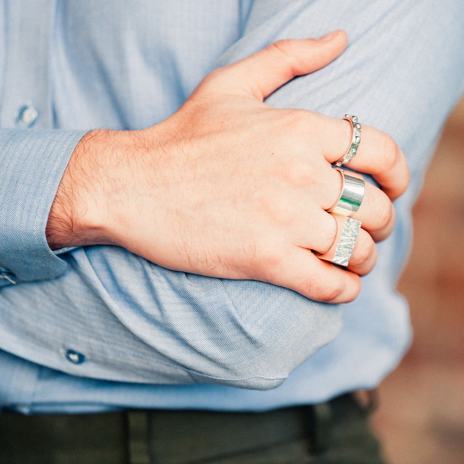 Gap Ring Large Sterling Silver | Edge Only | Wolf & Badger