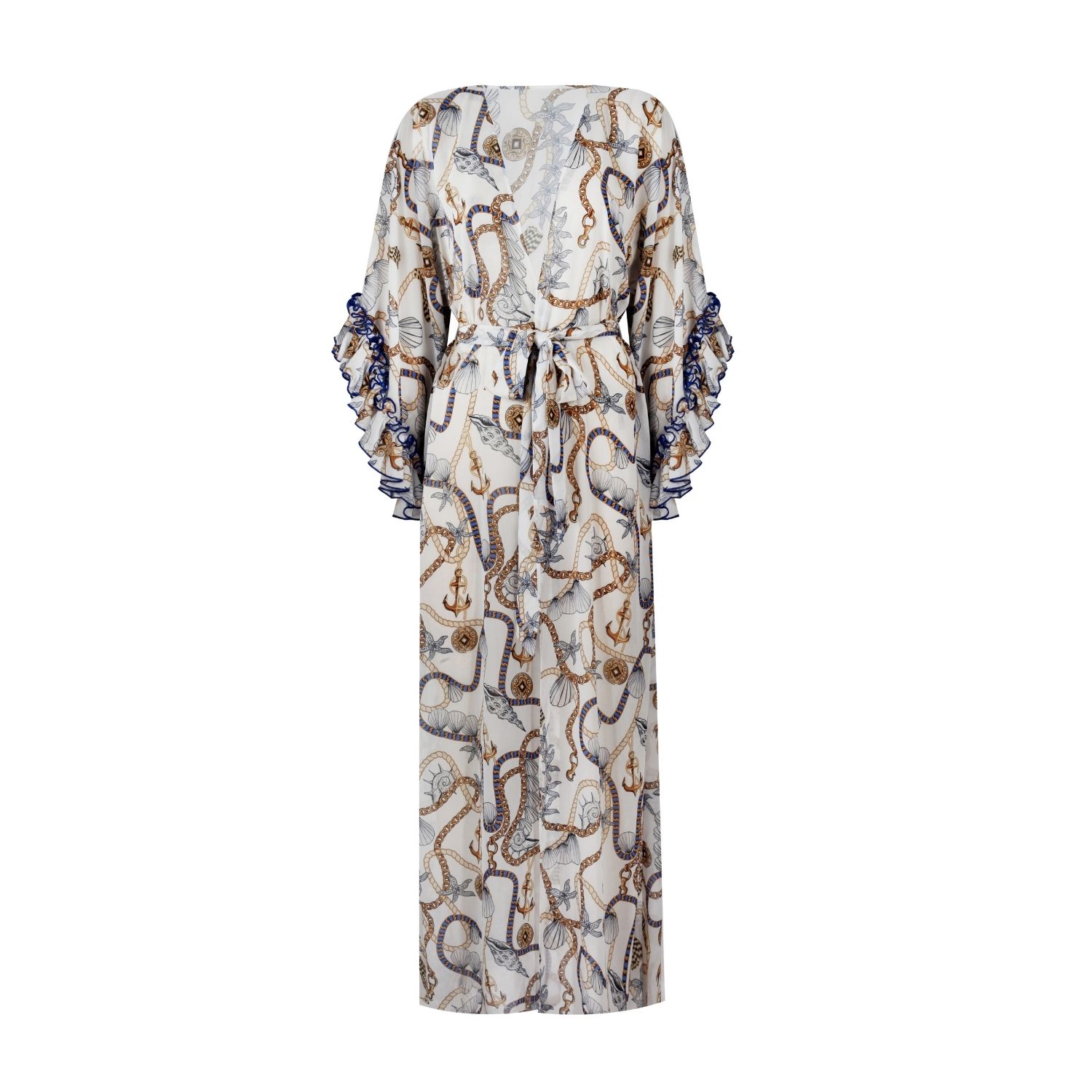 Nur Karaata Women's White Joali Tropezienne Kaftan In White